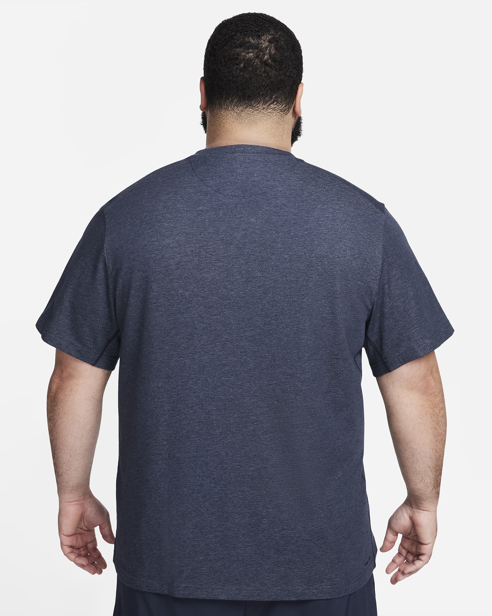 Nike Primary Men's Dri-FIT Short-sleeve Versatile Top - Obsidian Heather/Heather/Obsidian