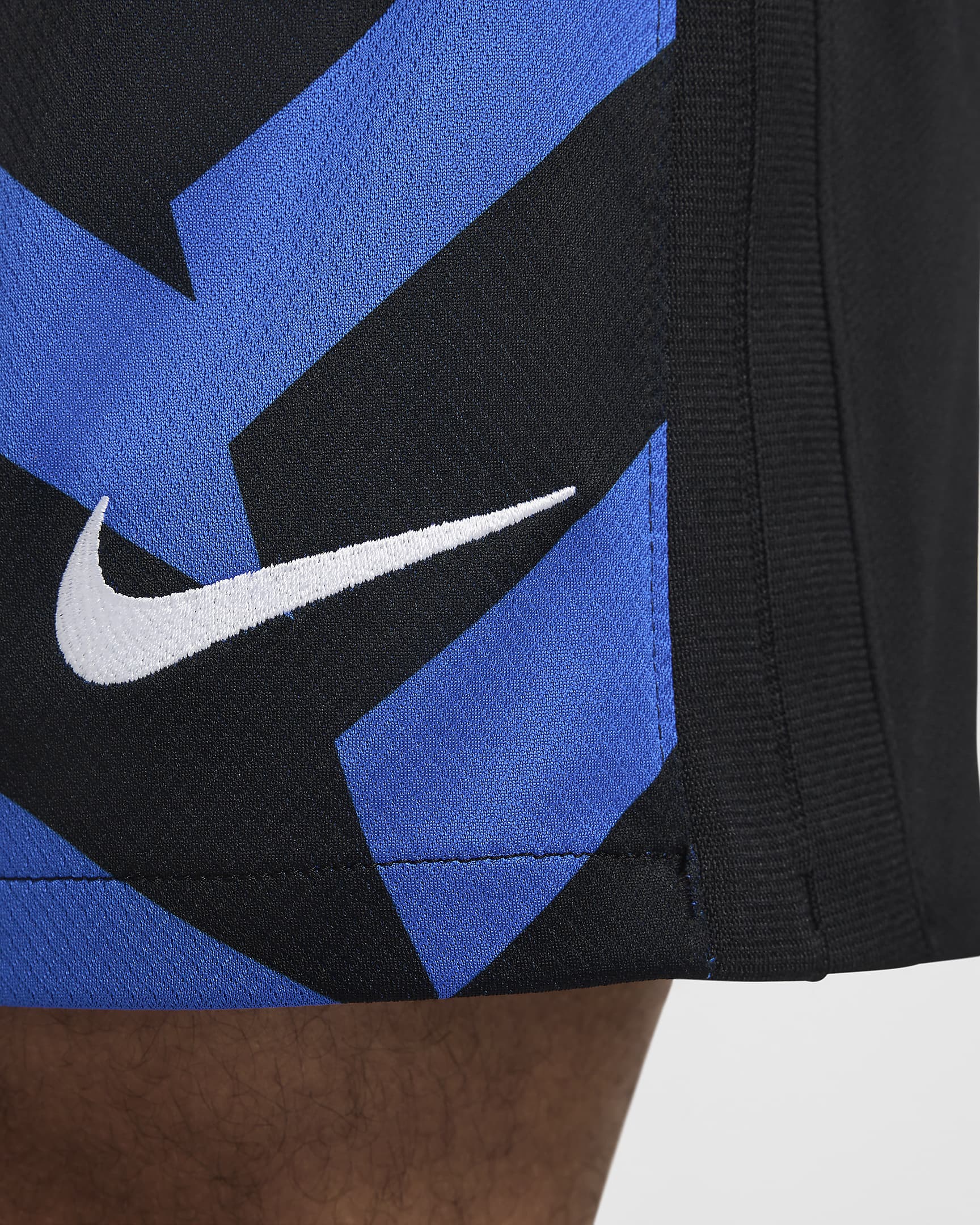 Inter Milan 2024/25 Stadium Thuis Nike Dri-FIT replicavoetbalshorts voor heren - Zwart/Lyon Blue/Wit