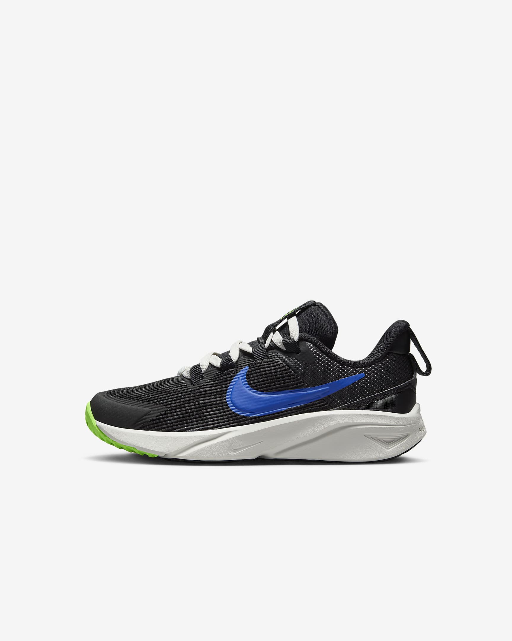 Nike Star Runner 4 Younger Kids' Shoes - Black/Summit White/Green Strike/Racer Blue