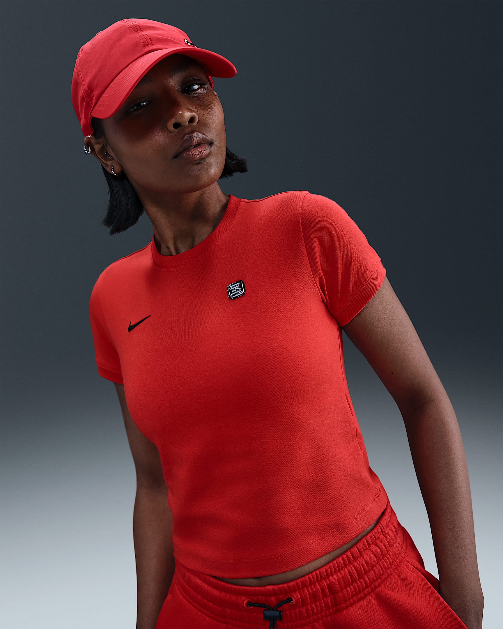 Nike Sportswear Shox Women's Tight T-Shirt - University Red