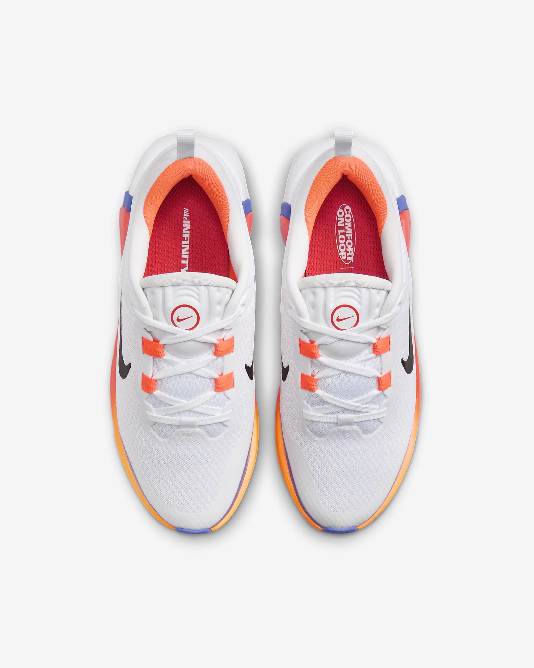 Nike Infinity Flow løpesko til store barn - Hvit/Astronomy Blue/Total Orange/Svart