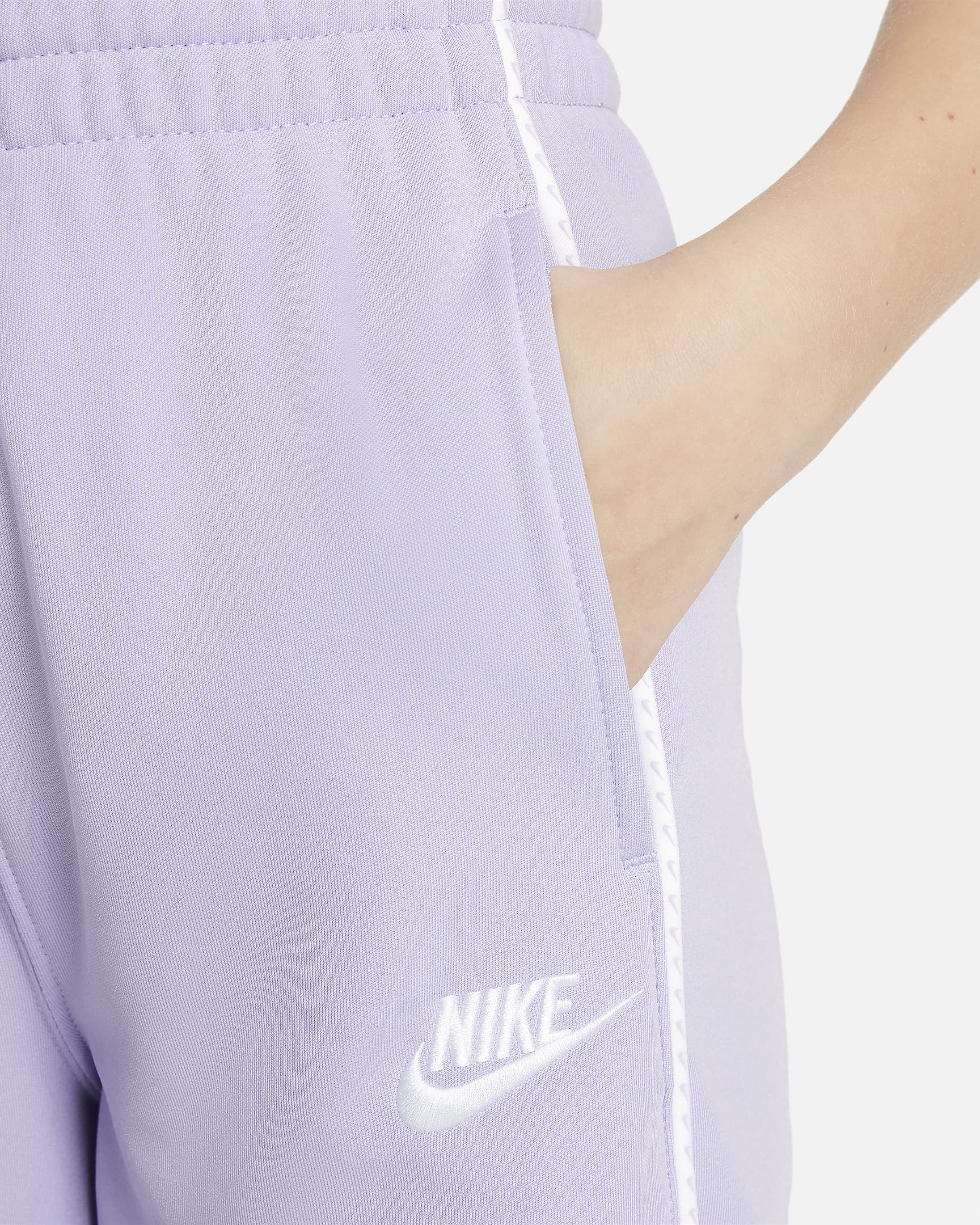 Dres dla dużych dzieci (dziewcząt) Nike Sportswear - Hydrangeas/Hydrangeas/Biel/Biel