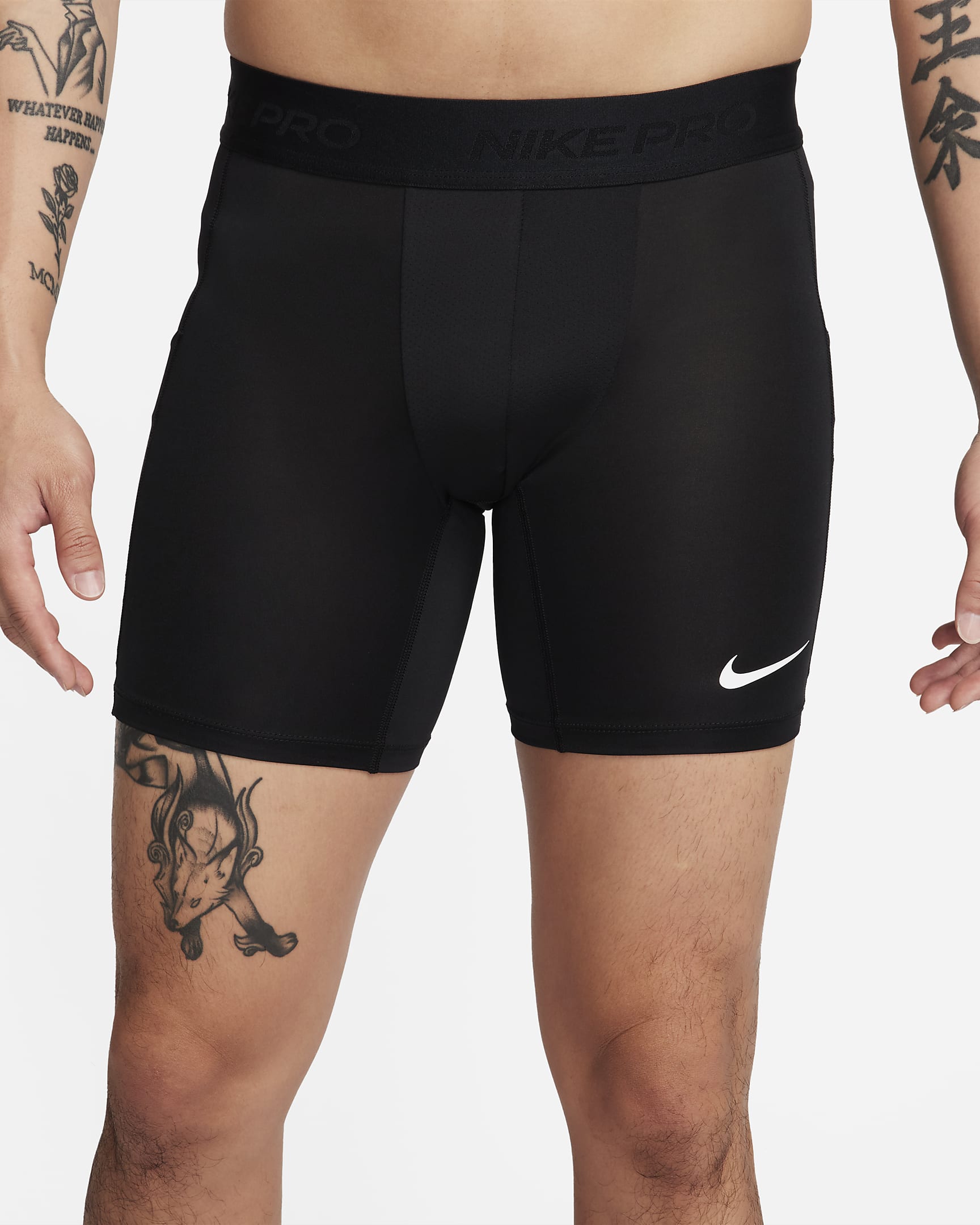 Nike Pro Men's Dri-FIT Fitness Shorts - Black/White