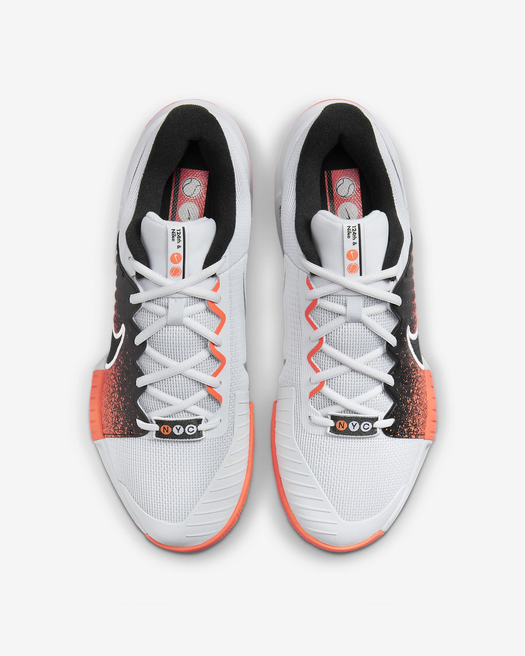 Chaussure de tennis pour terre battue Nike GP Challenge Pro Premium pour homme - Pure Platinum/Hyper Crimson/Blanc/Noir