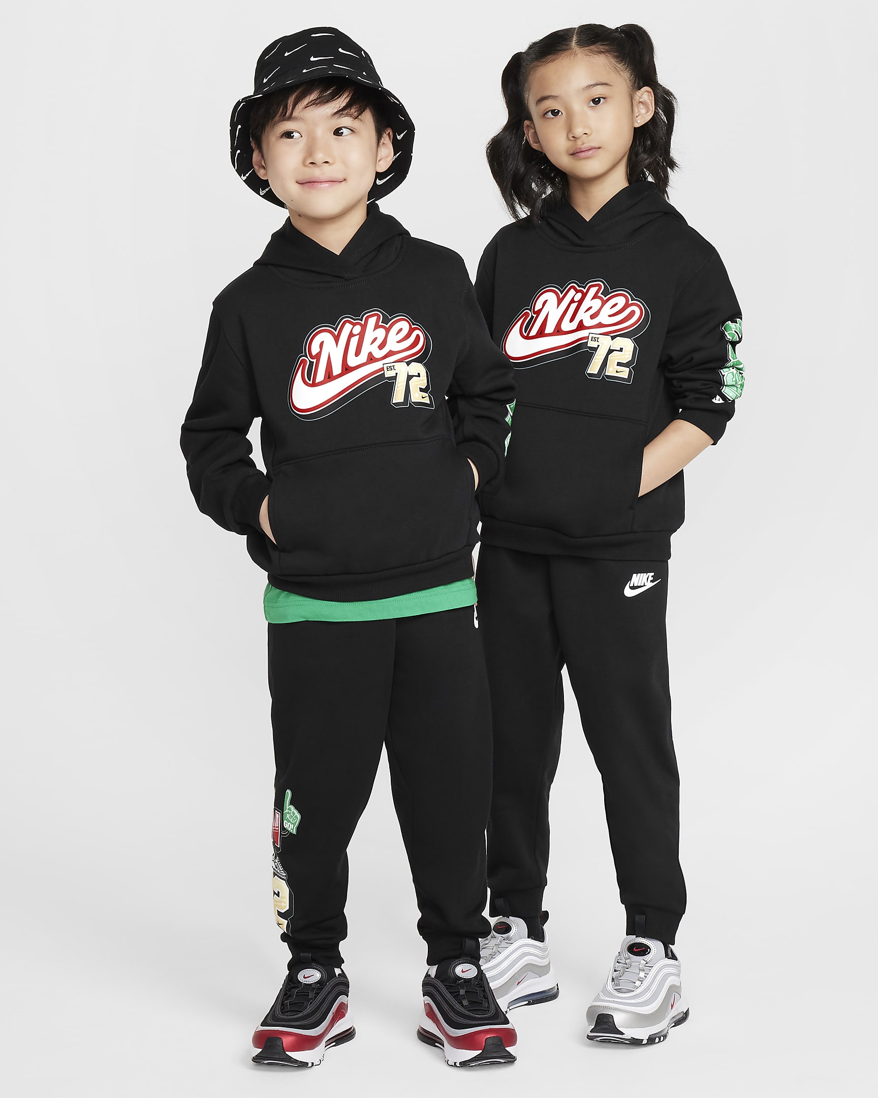 Nike Step Up Your Game Little Kids' 2-Piece Fleece Set - Black