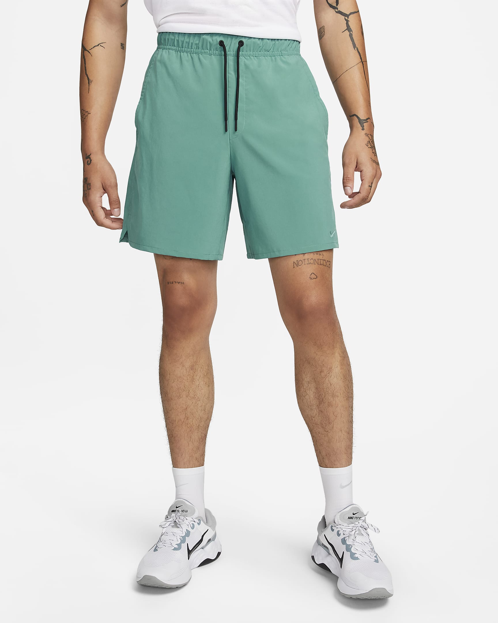 Nike Unlimited vielseitige Dri-FIT Herrenshorts ohne Futter (ca. 18 cm) - Mineral Teal/Schwarz/Mineral Teal