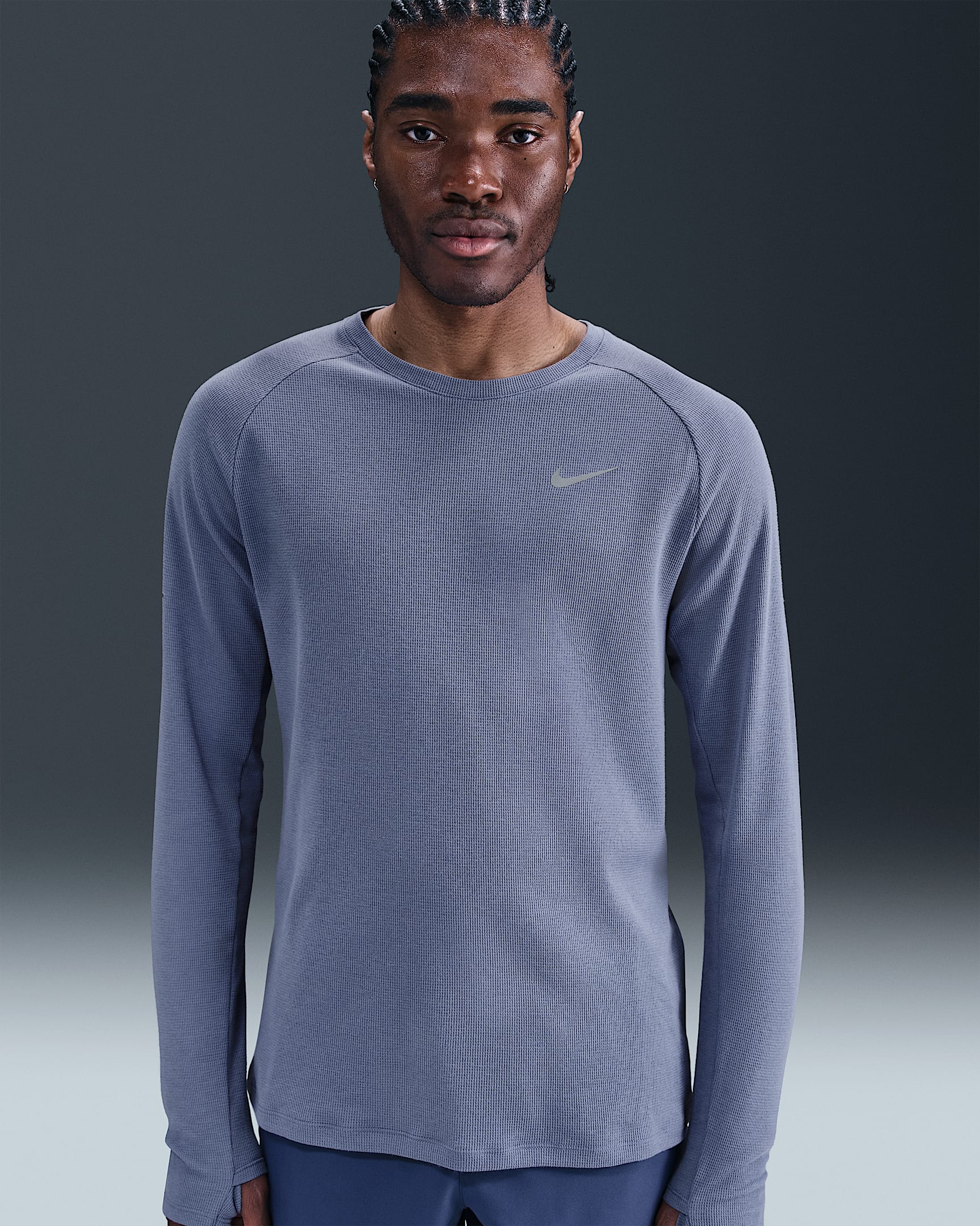 Nike Stride Men's Dri-FIT Running Waffle Crew - World Indigo