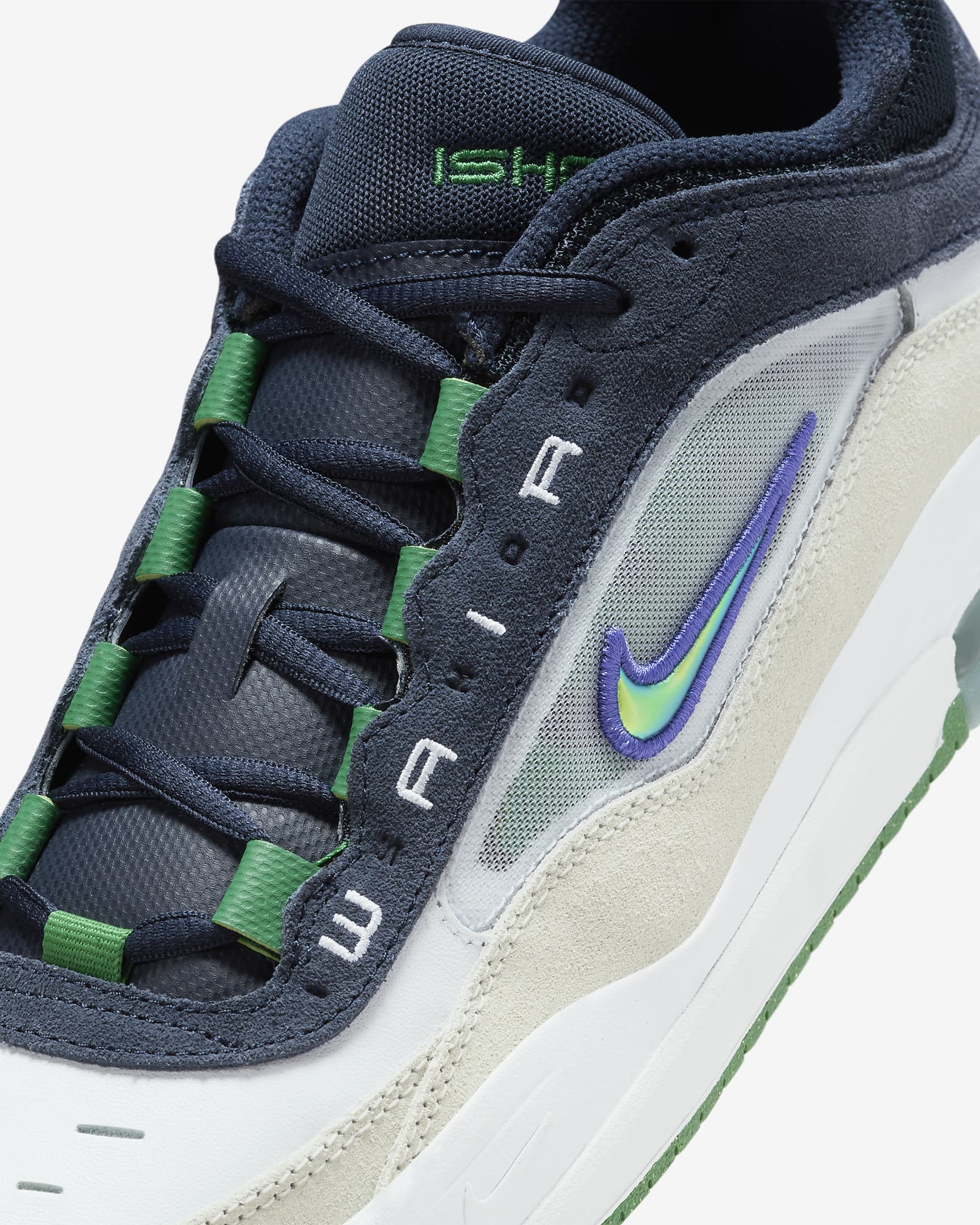 Nike Air Max Ishod Men's Shoes - White/Obsidian/Pine Green/Persian Violet