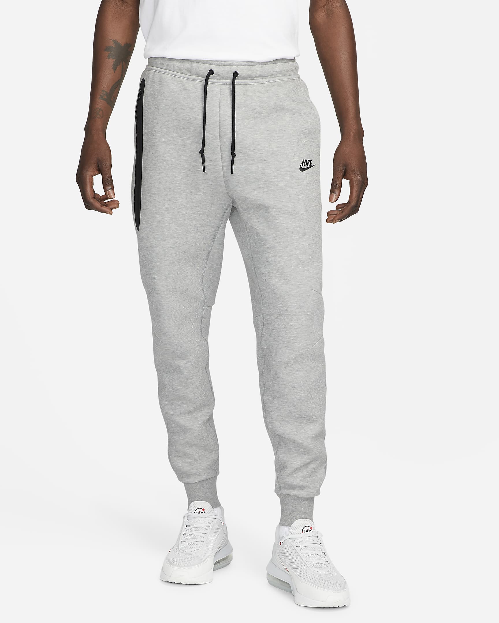 Joggers para hombre Nike Sportswear Tech Fleece - Gris oscuro jaspeado/Negro