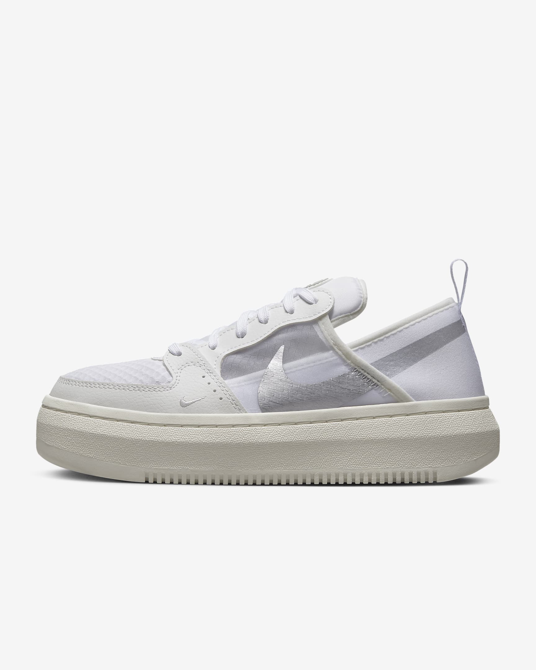 Nike Court Vision Alta 女鞋 - 白色/Sail/Metallic Silver