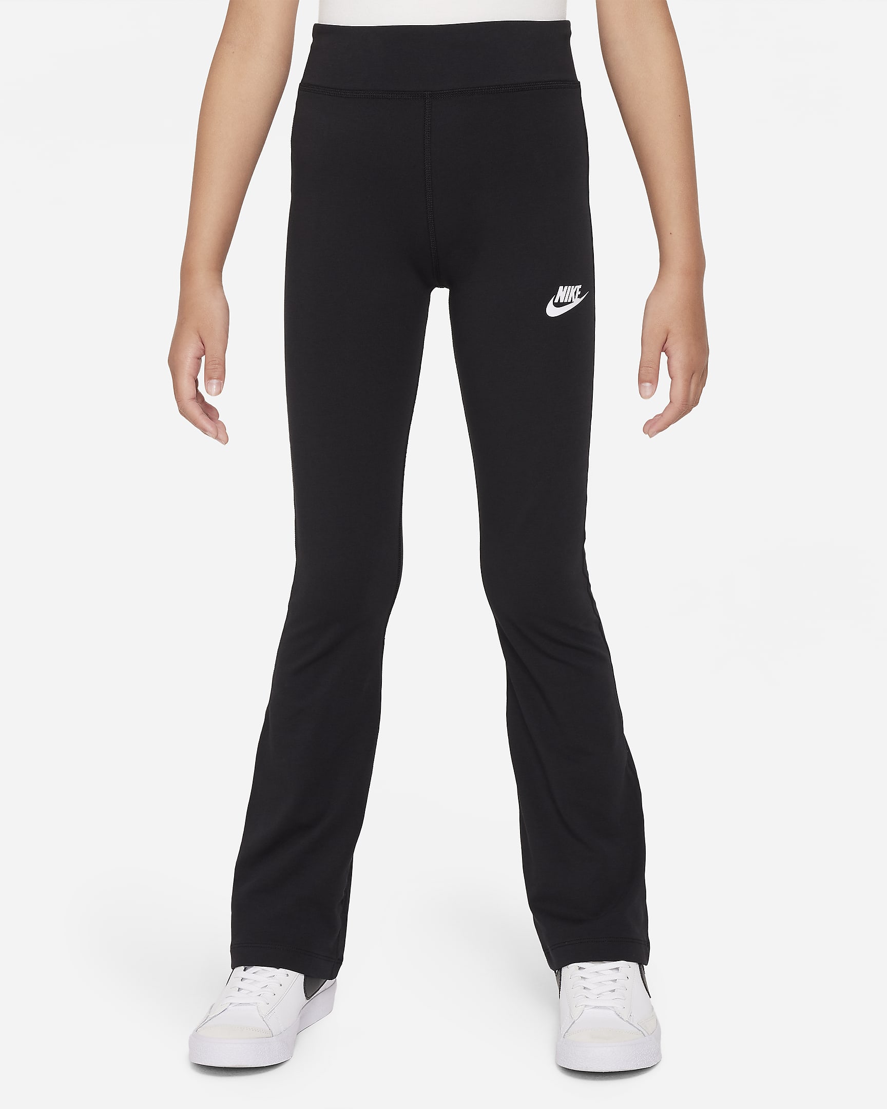 Nike Sportswear Favorites legging met wijde pijpen voor meisjes - Zwart/Wit