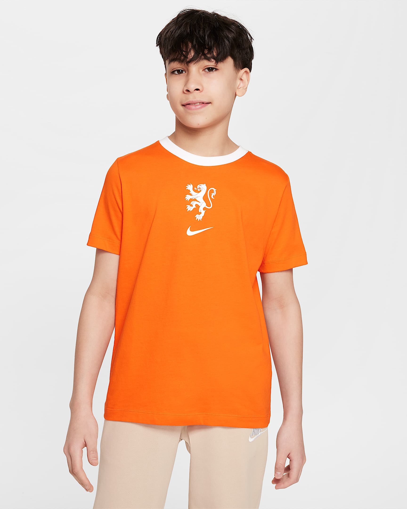 Niederlande Nike Fußball-T-Shirt (ältere Kinder) - Safety Orange