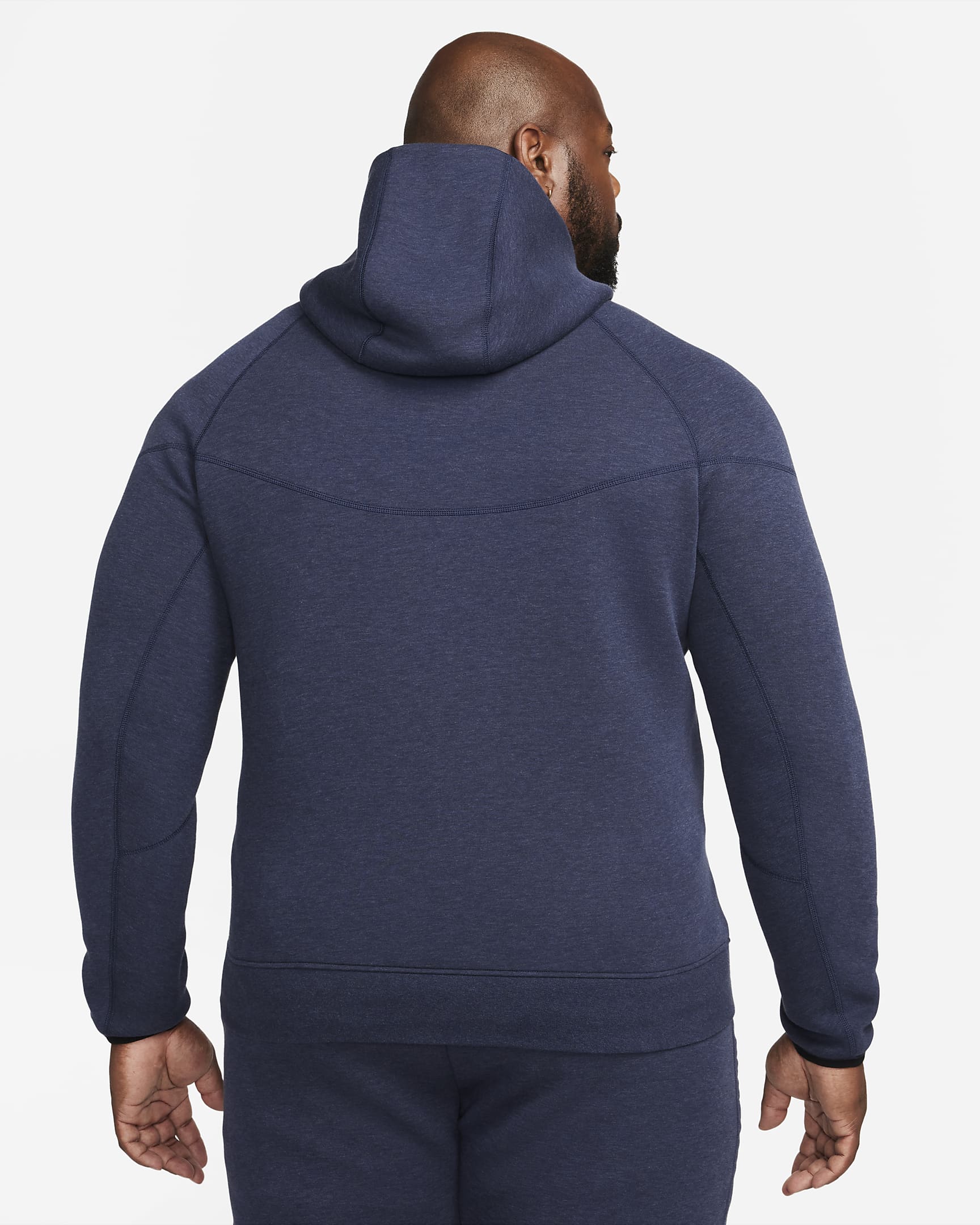 Męska bluza z kapturem i zamkiem na całej długości Nike Sportswear Tech Fleece Windrunner - Obsidian Heather/Czerń