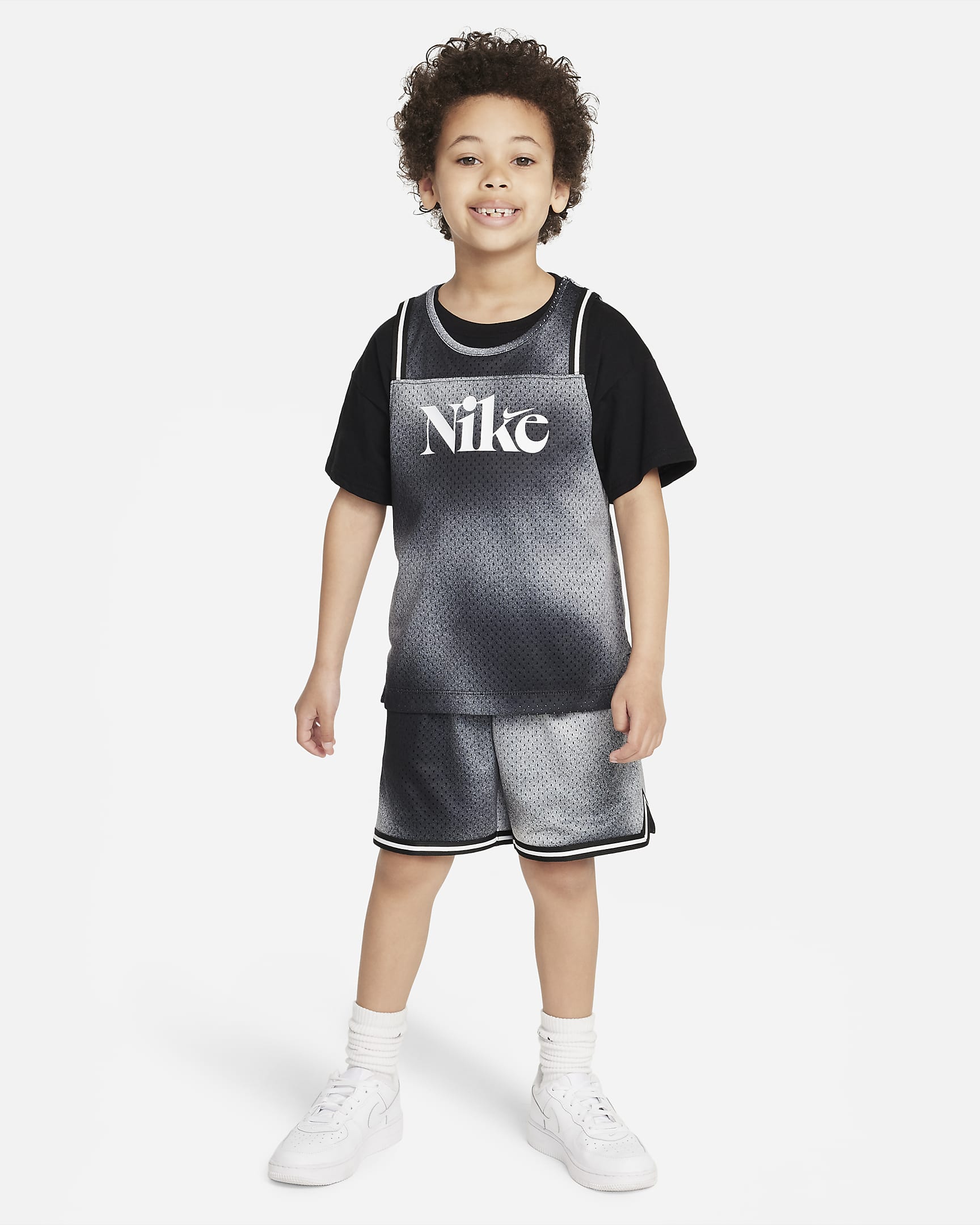 Playera estampada para niños talla pequeña Nike Culture of Basketball - Negro