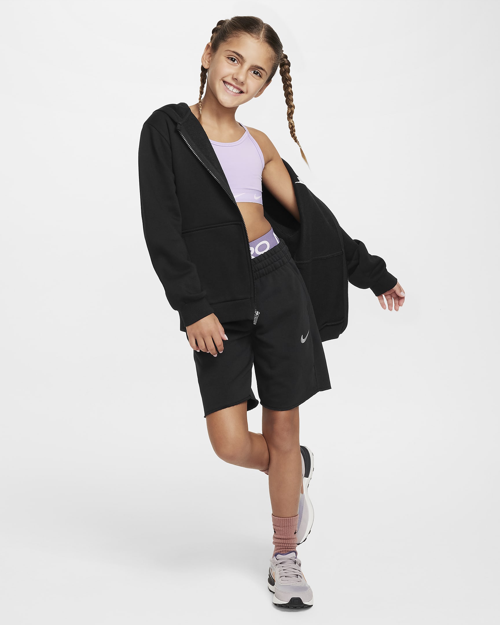 Nike Sportswear Older Kids' (girls') Dri-fit Fleece Shorts. Nike Id