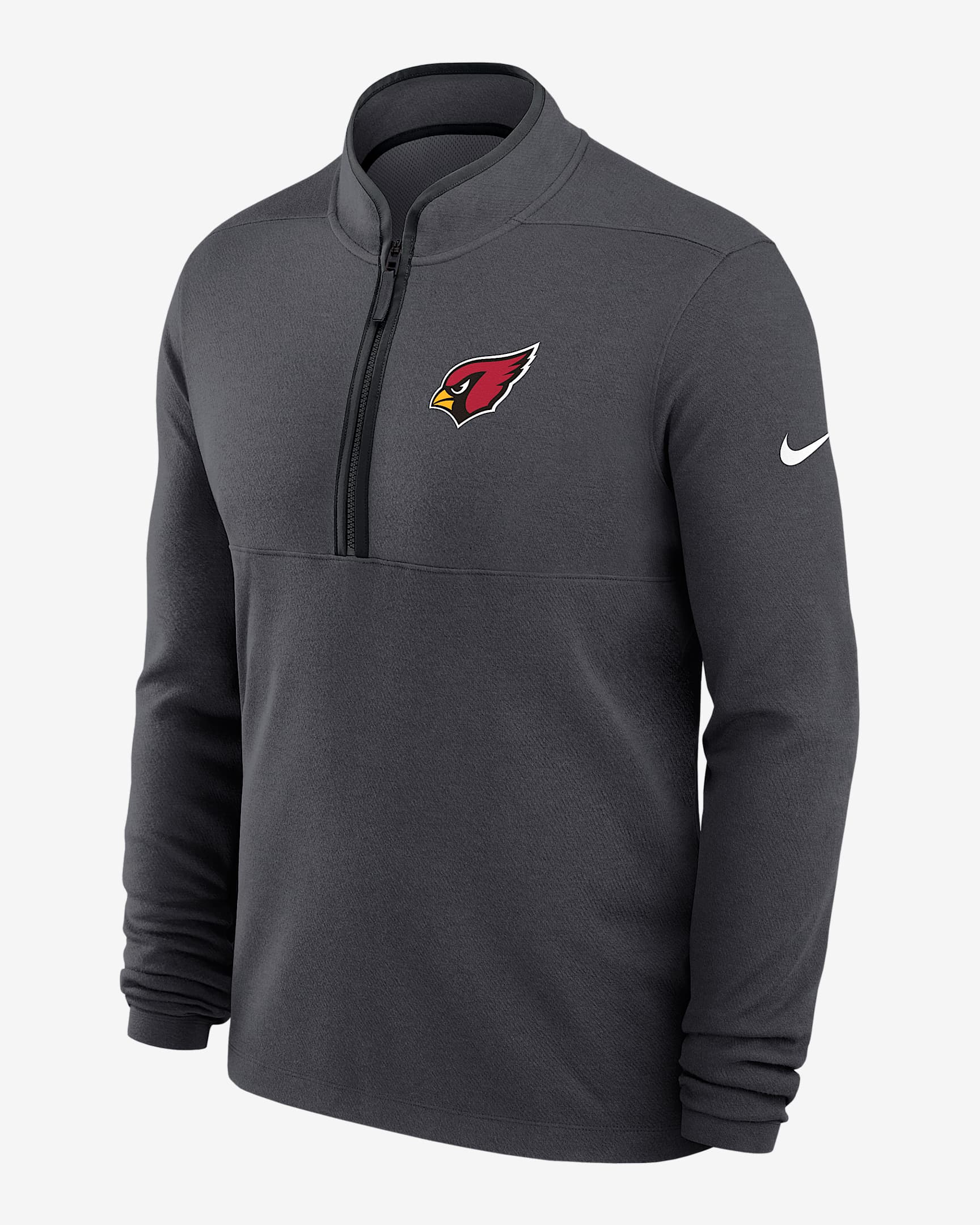 Playera de manga larga Nike Dri-FIT NFL de medio cierre para hombre Arizona Cardinals Logo Victory - Antracita