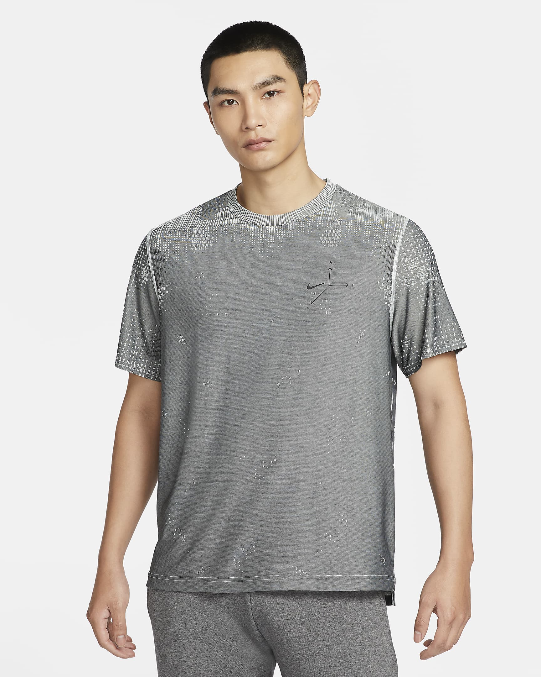 Nike A.P.S. 男款 Dri-FIT ADV 短袖多功能上衣 - Light Silver/黑色/黑色