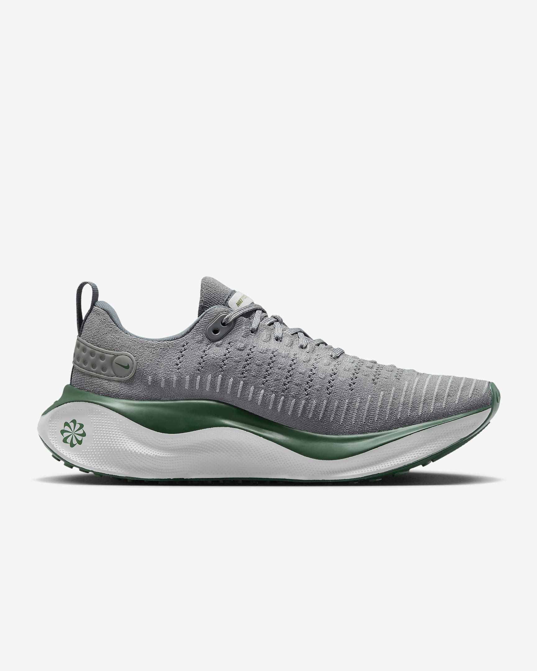 Nike InfinityRN 4 (Team) Men's Road Running Shoes - Cool Grey/Gorge Green/White