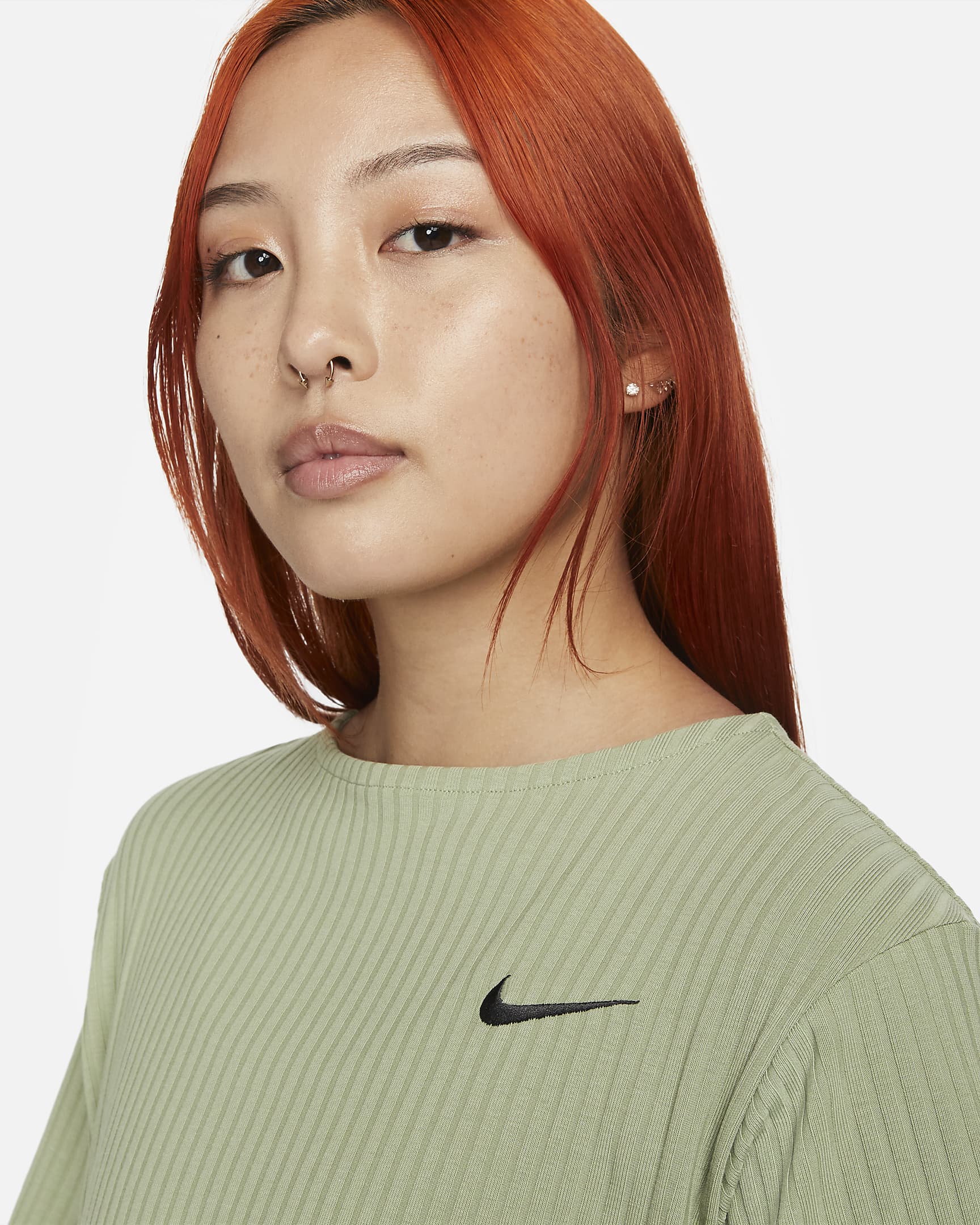 Nike Sportswear Women's Ribbed Jersey ShortSleeve Top. Nike ID