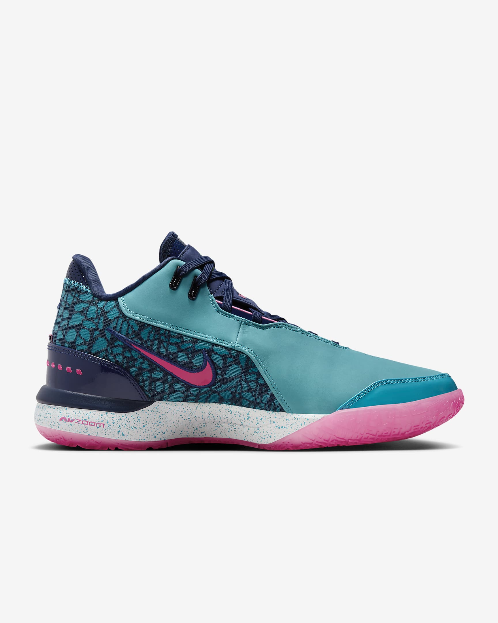 LeBron NXXT Gen AMPD Basketball Shoes - Dusty Cactus/Midnight Navy/Fierce Pink/Green Strike