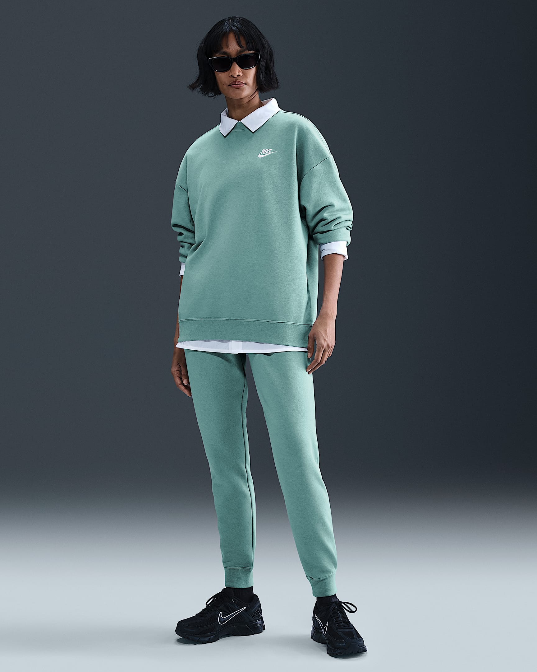 Nike Sportswear Club Fleece Women's Mid-Rise Joggers - Cannon/White