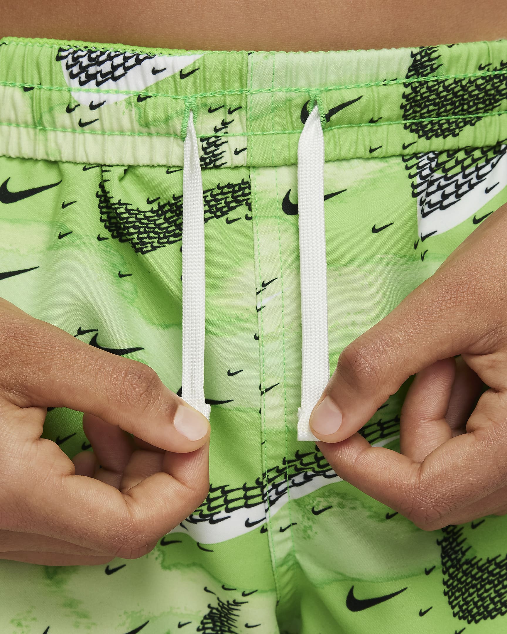 Shorts de vóleibol de 10 cm para niño talla grande Nike Swim Flock - Verde acción