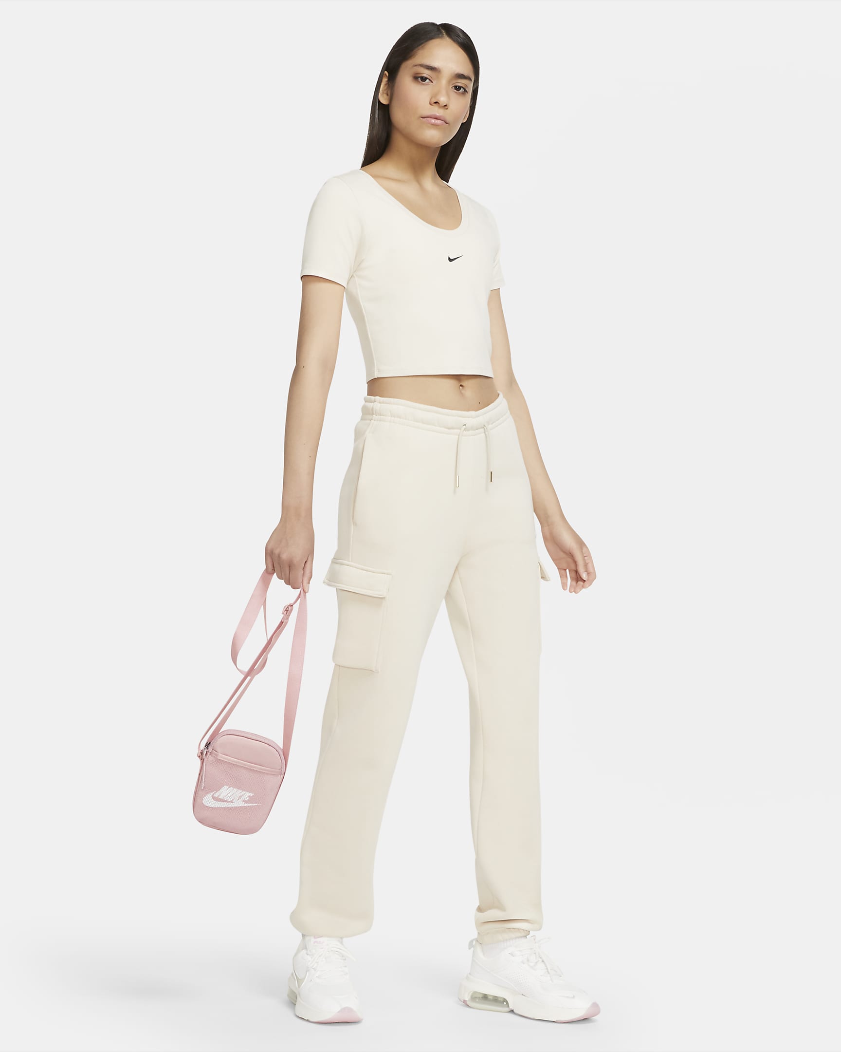 Nike Heritage Cross-Body Bag (Small, 1L) - Pink Glaze/Pink Glaze/White