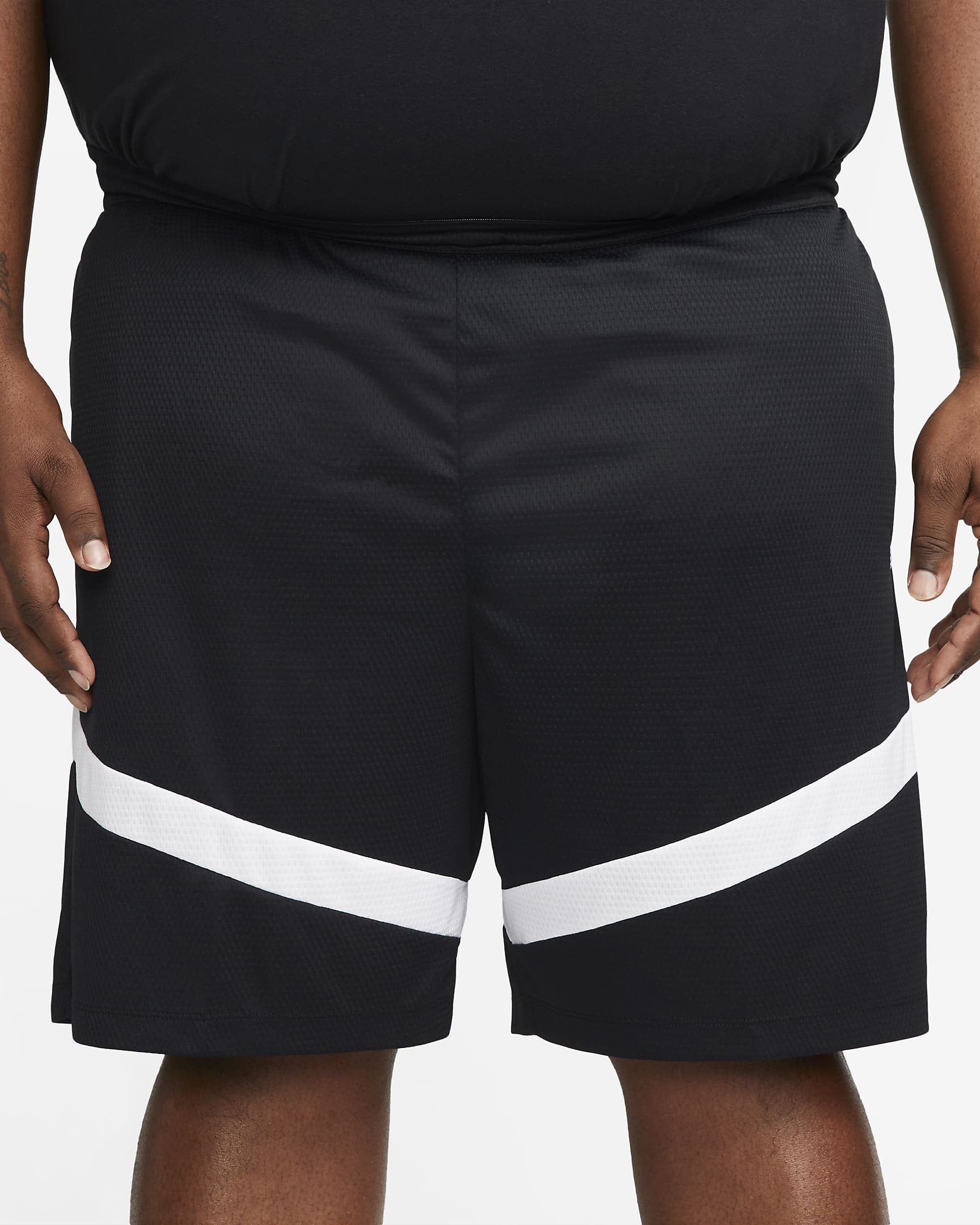 Shorts de básquetbol de 20 cm Dri-FIT para hombre Nike Icon - Negro/Negro/Blanco/Blanco