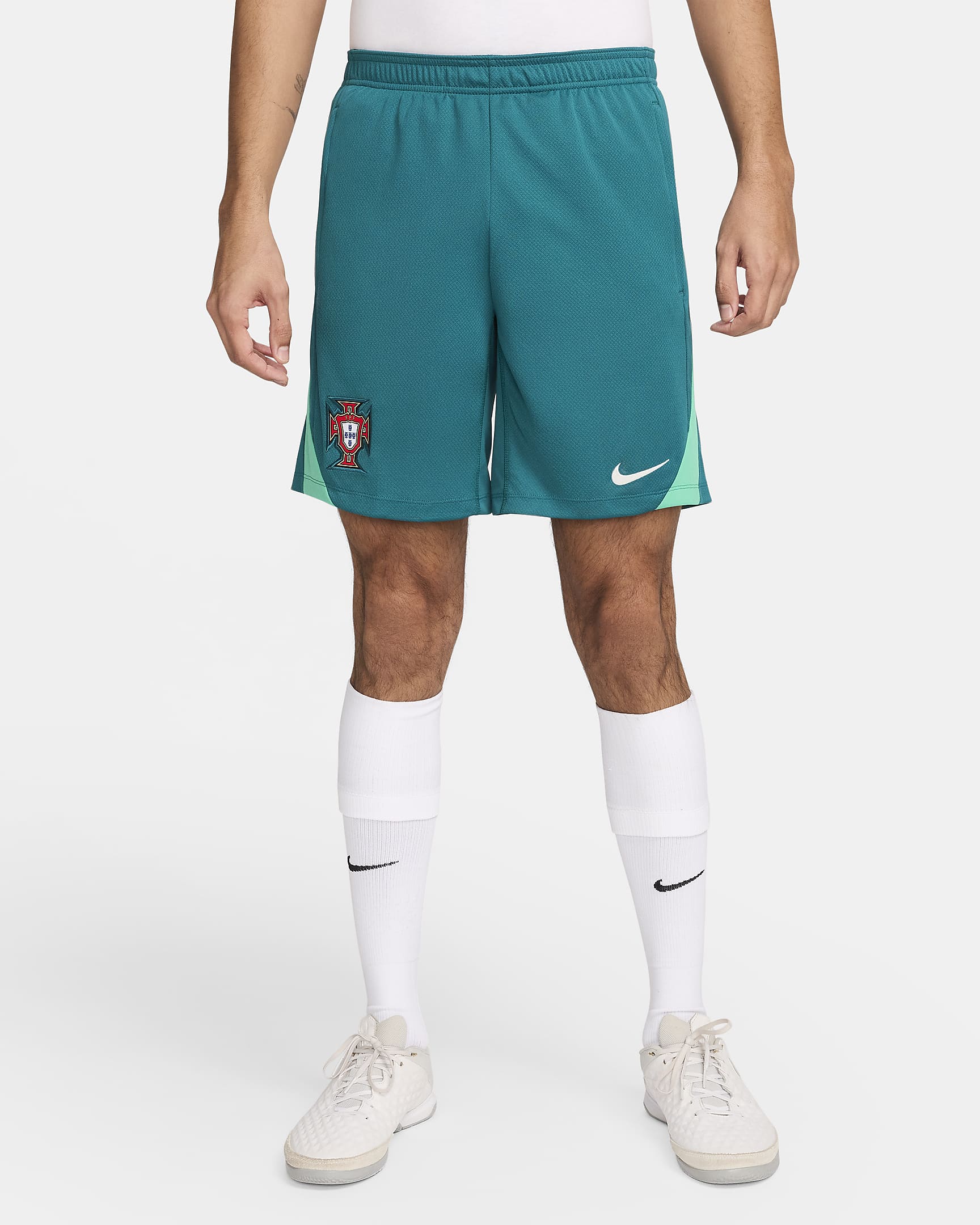 Portugal Strike Men's Nike Dri-FIT Football Knit Shorts - Geode Teal/Kinetic Green/Sail