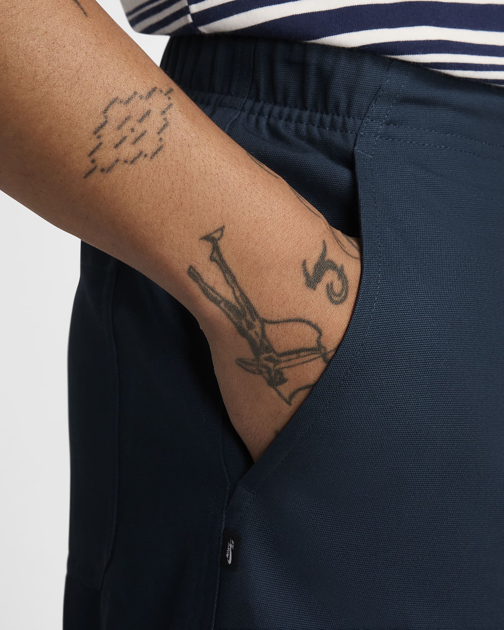 Pantaloni da skateboard in twill a doppio stato sul ginocchio Nike SB - Armory Navy