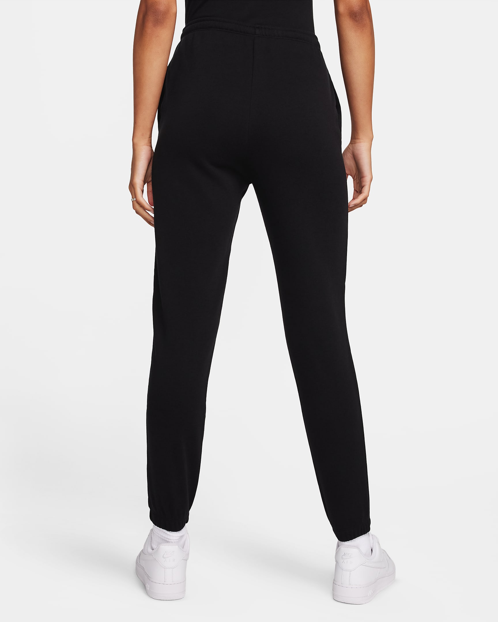 Nike Sportswear Chill Terry aansluitende joggingbroek met hoge taille van sweatstof voor dames - Zwart/Sail