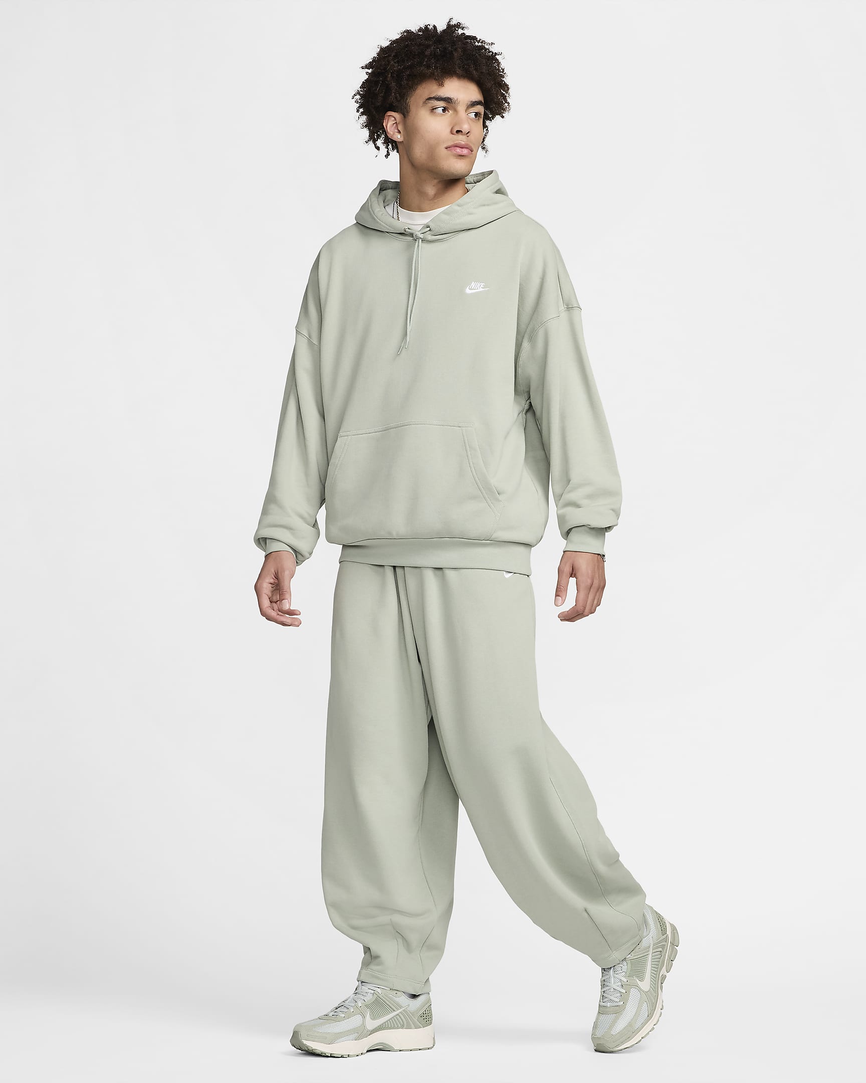 Pants de French Terry Nike oversized para hombre Nike Club Fleece - Horizonte jade/Horizonte jade/Blanco