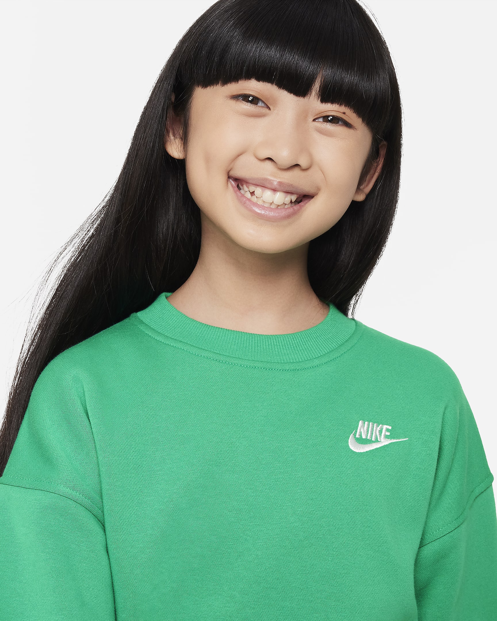 Nike Sportswear Club Fleece Big Kids' (Girls') Oversized Sweatshirt ...