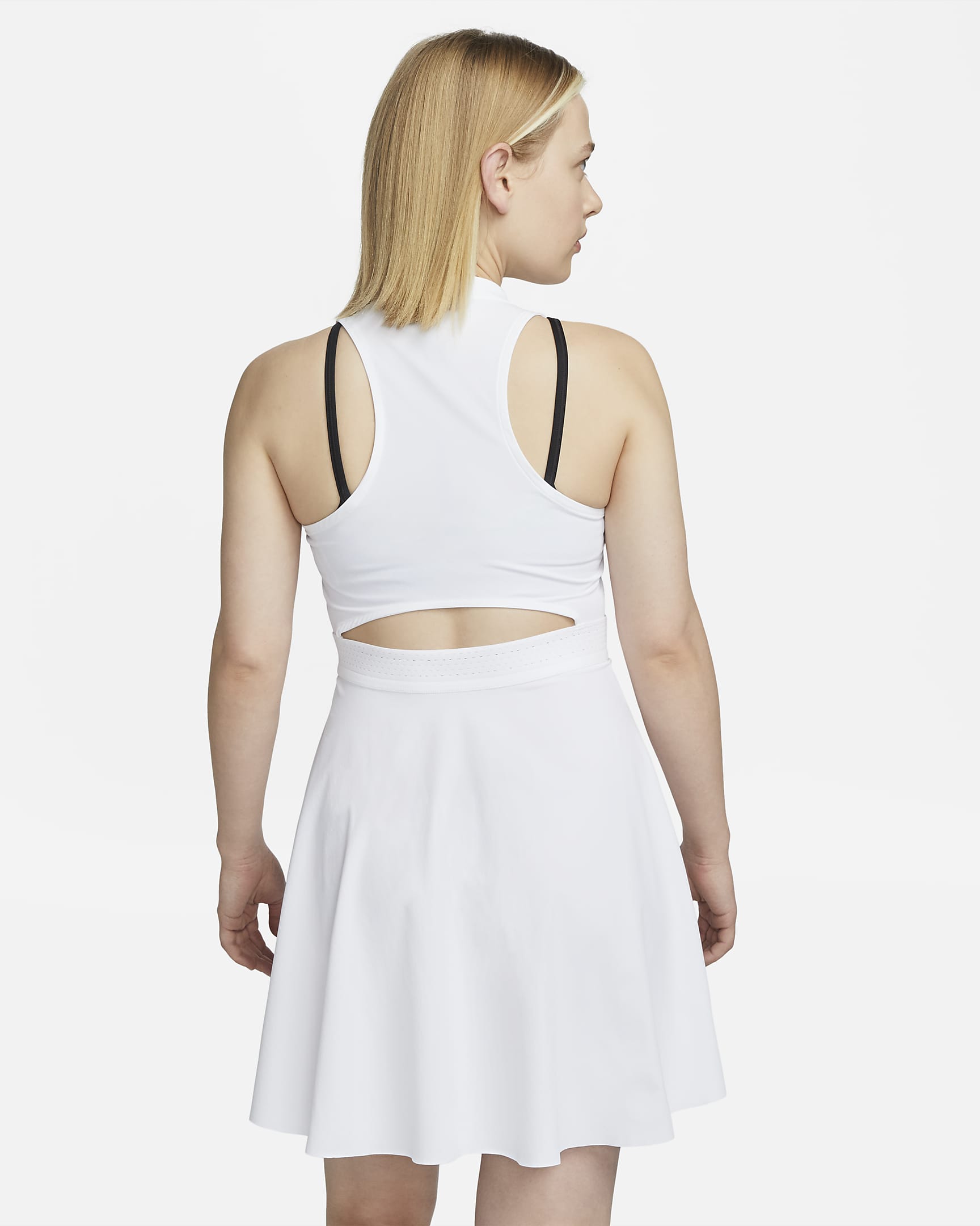 Nike Dri-FIT Advantage Vestido de tenis - Mujer - Blanco/Negro