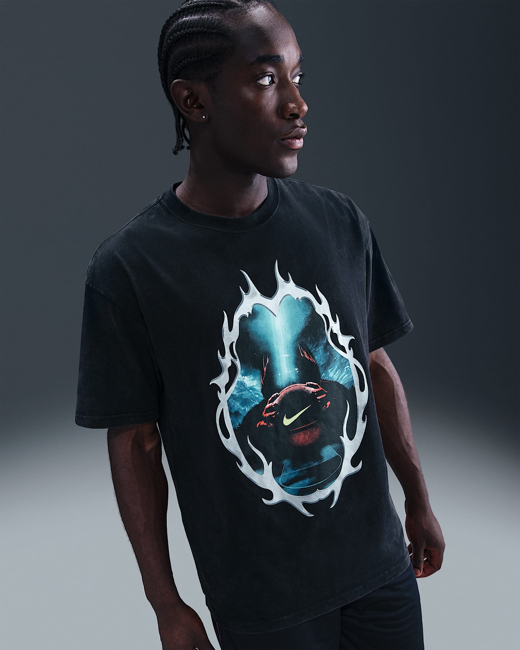 Nike Men's Basketball T-Shirt Men's Basketball T-Shirt - Black