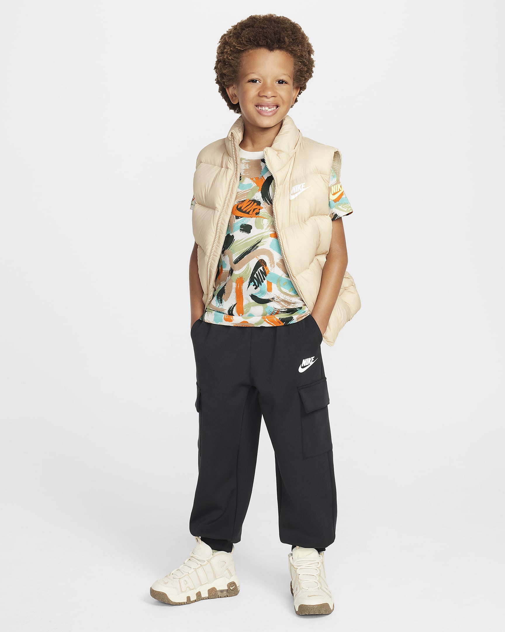 Nike "Express Yourself" Little Kids' Printed T-Shirt - Sail