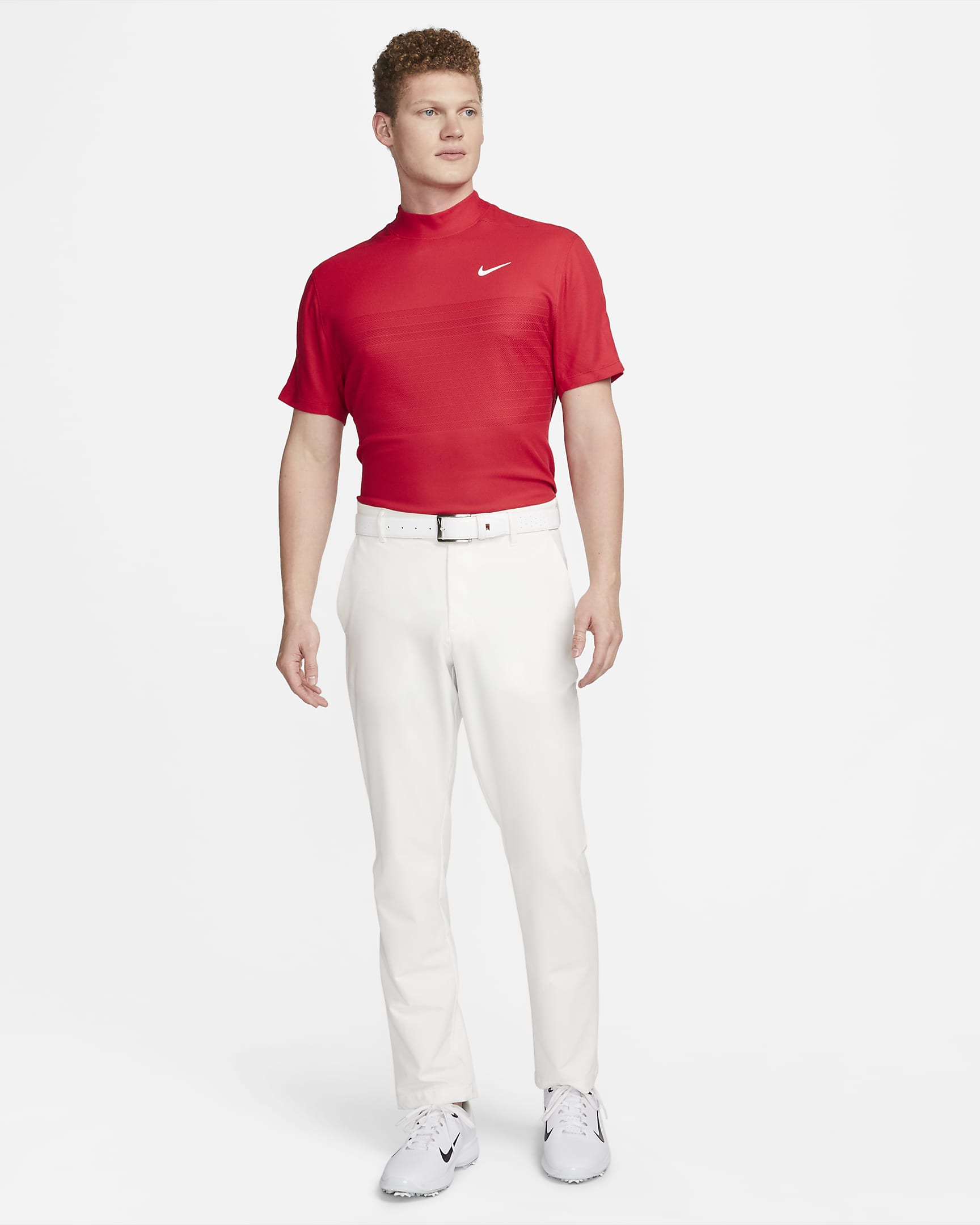 Nike Dri-FIT ADV Tiger Woods Men's Mock-Neck Golf Polo. Nike BG