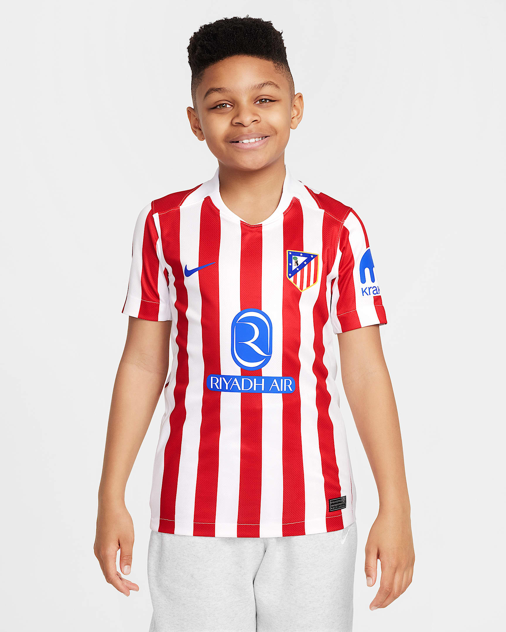 Primera equipación Stadium Atlético de Madrid 2025/26 Camiseta de fútbol Replica Nike Dri-FIT - Niño/a - Sport Red/Blanco/Hyper Royal