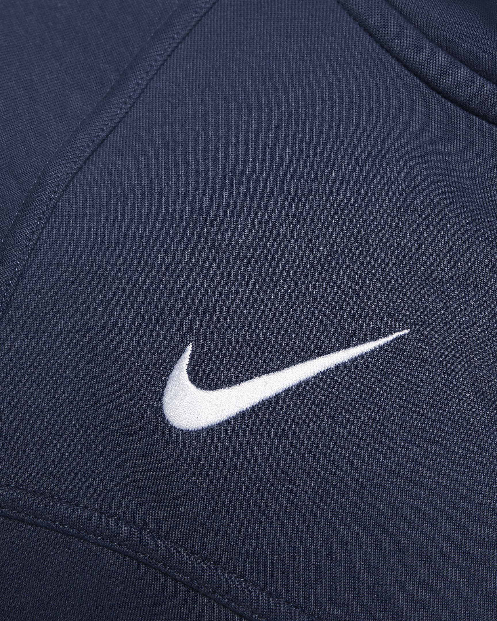 Paris Saint-Germain Tech Fleece Windrunner Tam Boy Fermuarlı Nike Football Kadın Kapüşonlu Üstü - Midnight Navy/Beyaz