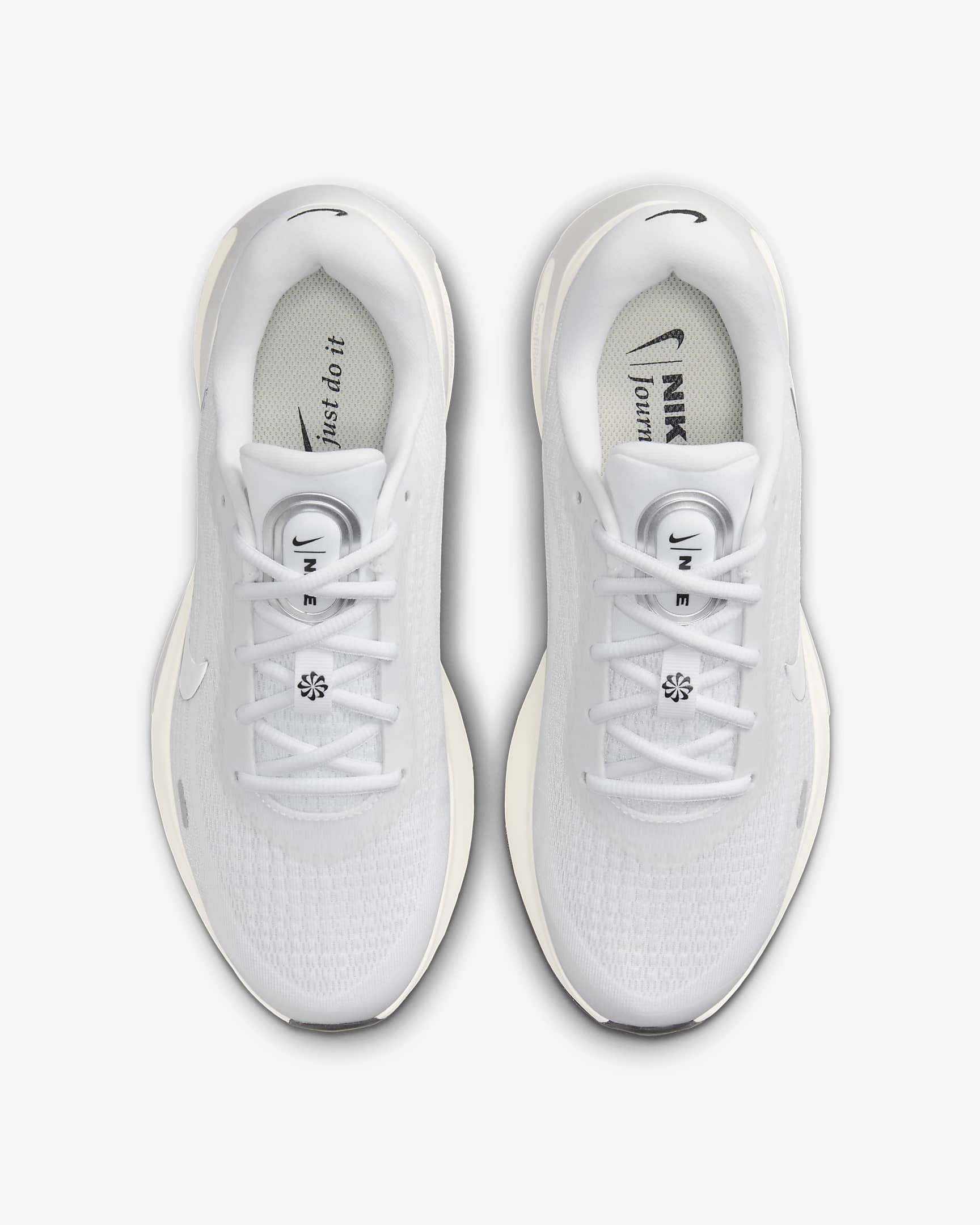 Tenis de correr en pavimento para mujer Nike Journey Run - Blanco/Tinte platino/Leche de coco/Plata metalizado