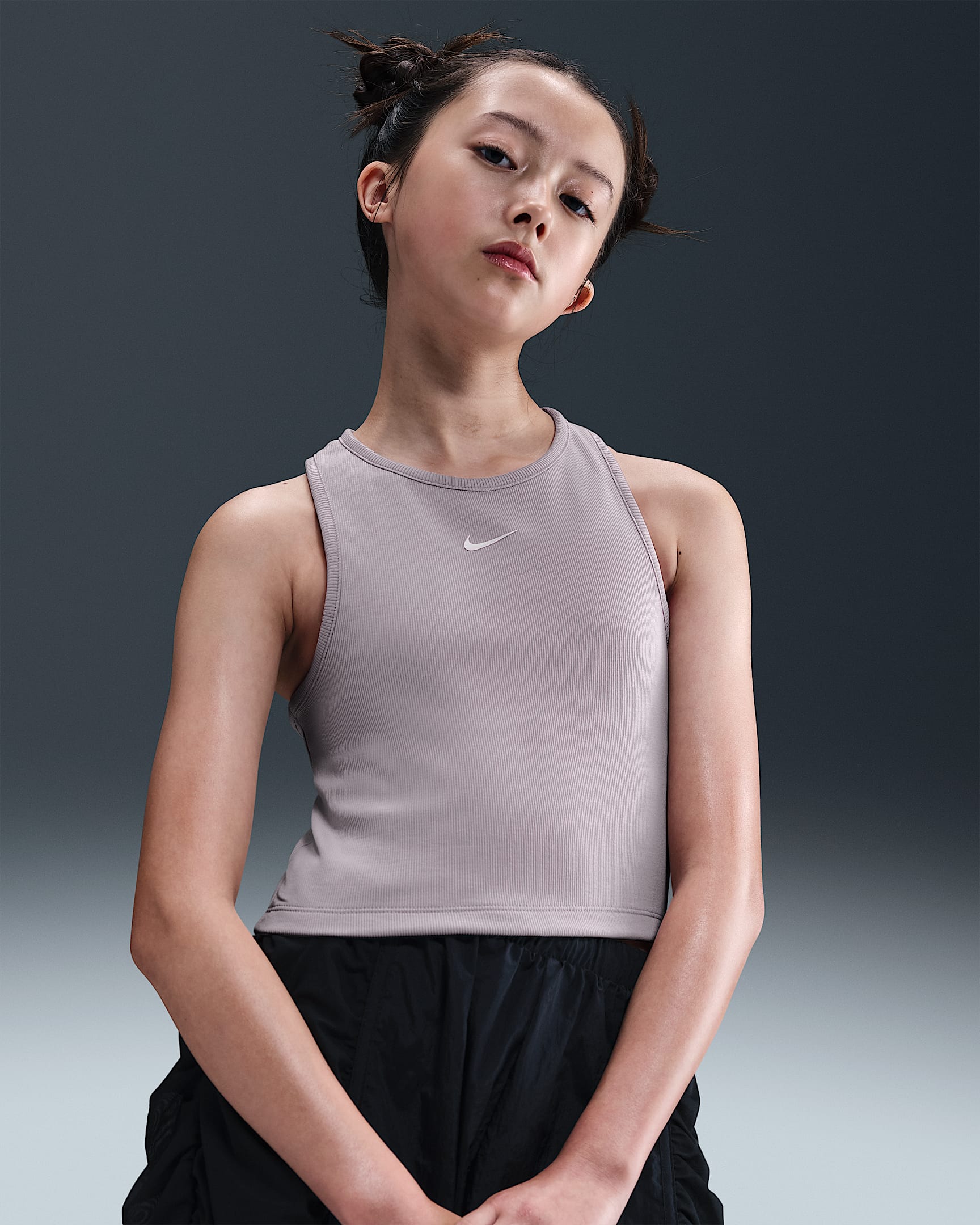 Nike Sportswear Girls' Ribbed Tank Top - Platinum Violet