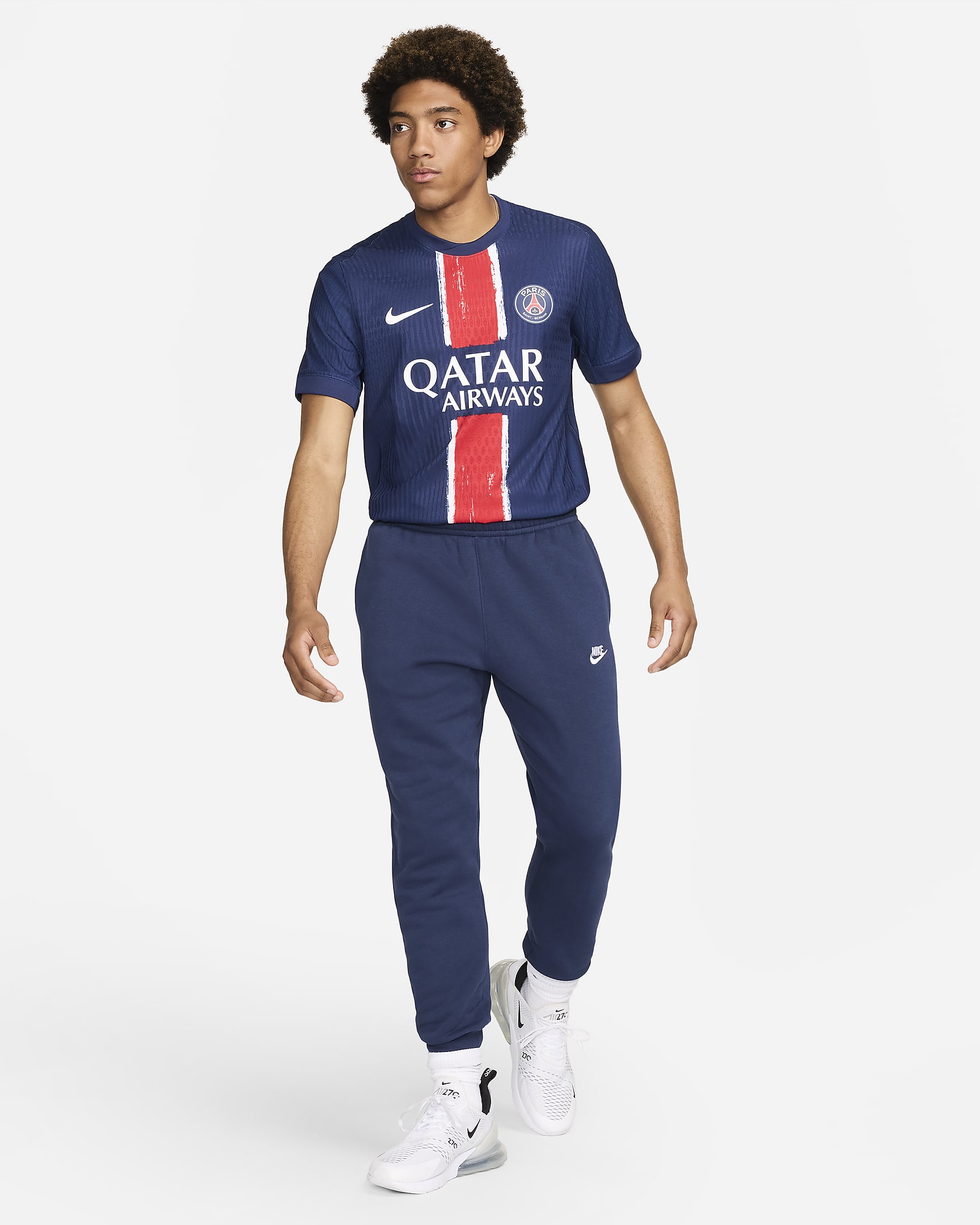 Paris Saint-Germain 2024/25 Match hazai Nike Dri-FIT ADV férfi futballmez - Midnight Navy/Midnight Navy/Fehér