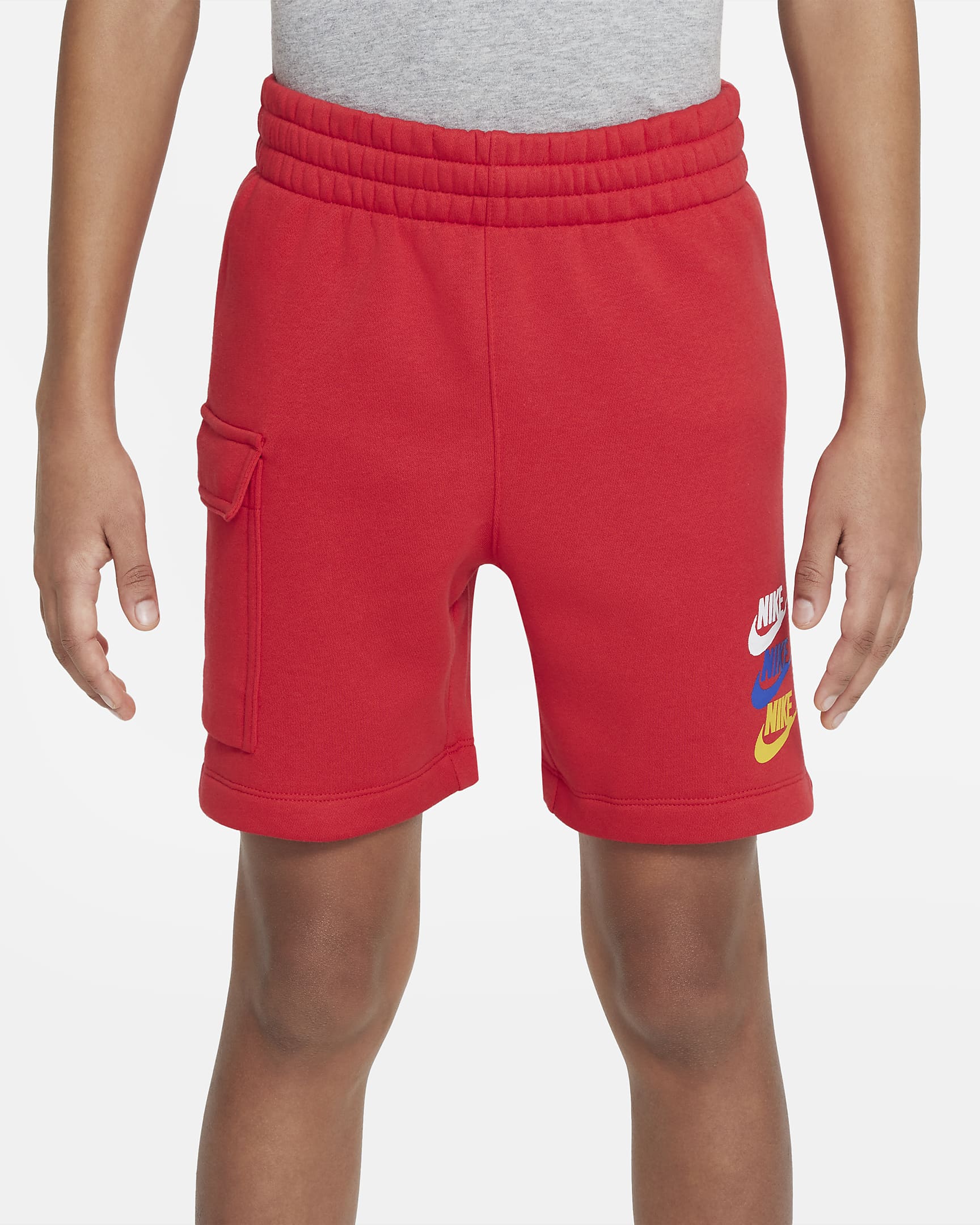Nike Sportswear Big Kids' (Boy's) Fleece Cargo Shorts.