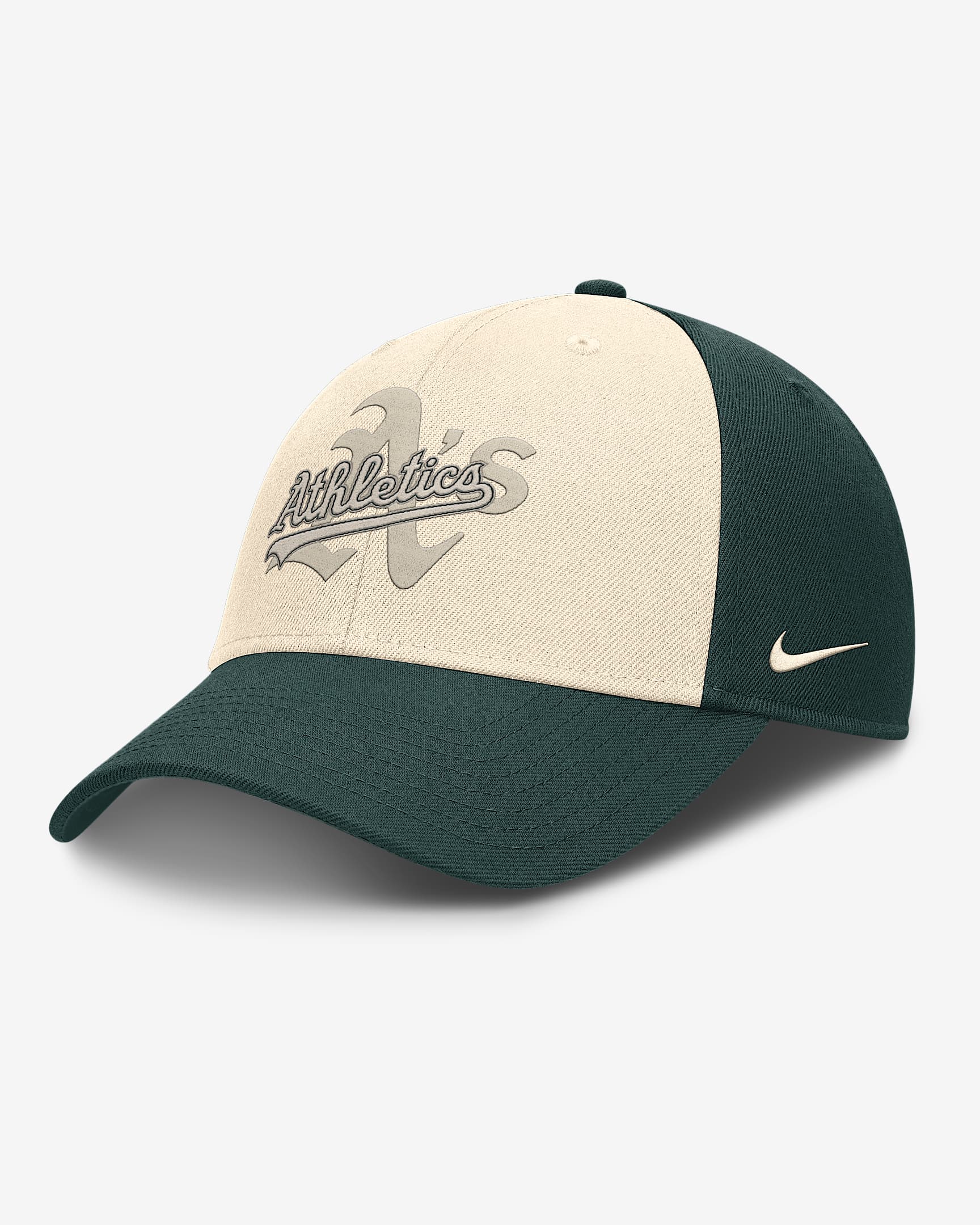 Gorra Nike Dri-FIT de la MLB ajustable para hombre Athletics Statement Club - Verde