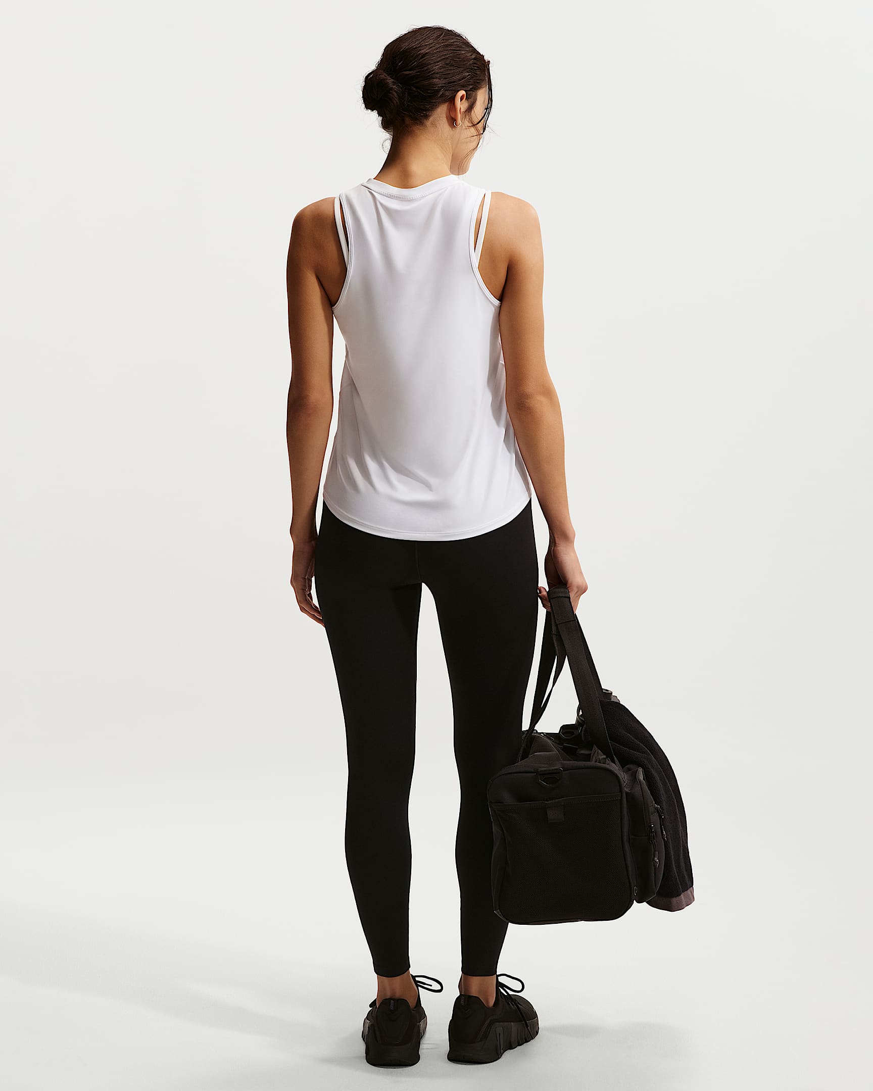 Nike One Classic Women's Dri-FIT Tank Top - White/Black