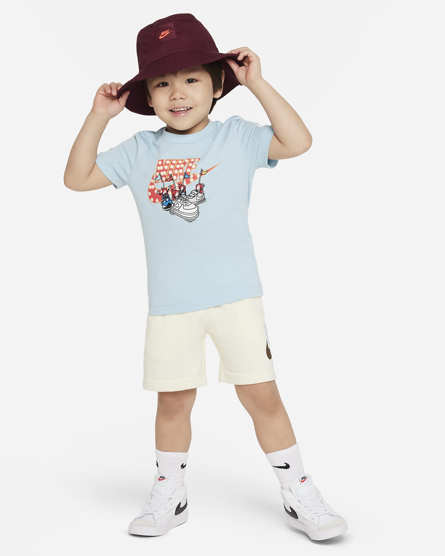 Nike Boxy Bumper Cars Tee Toddler T-Shirt - Ocean Bliss