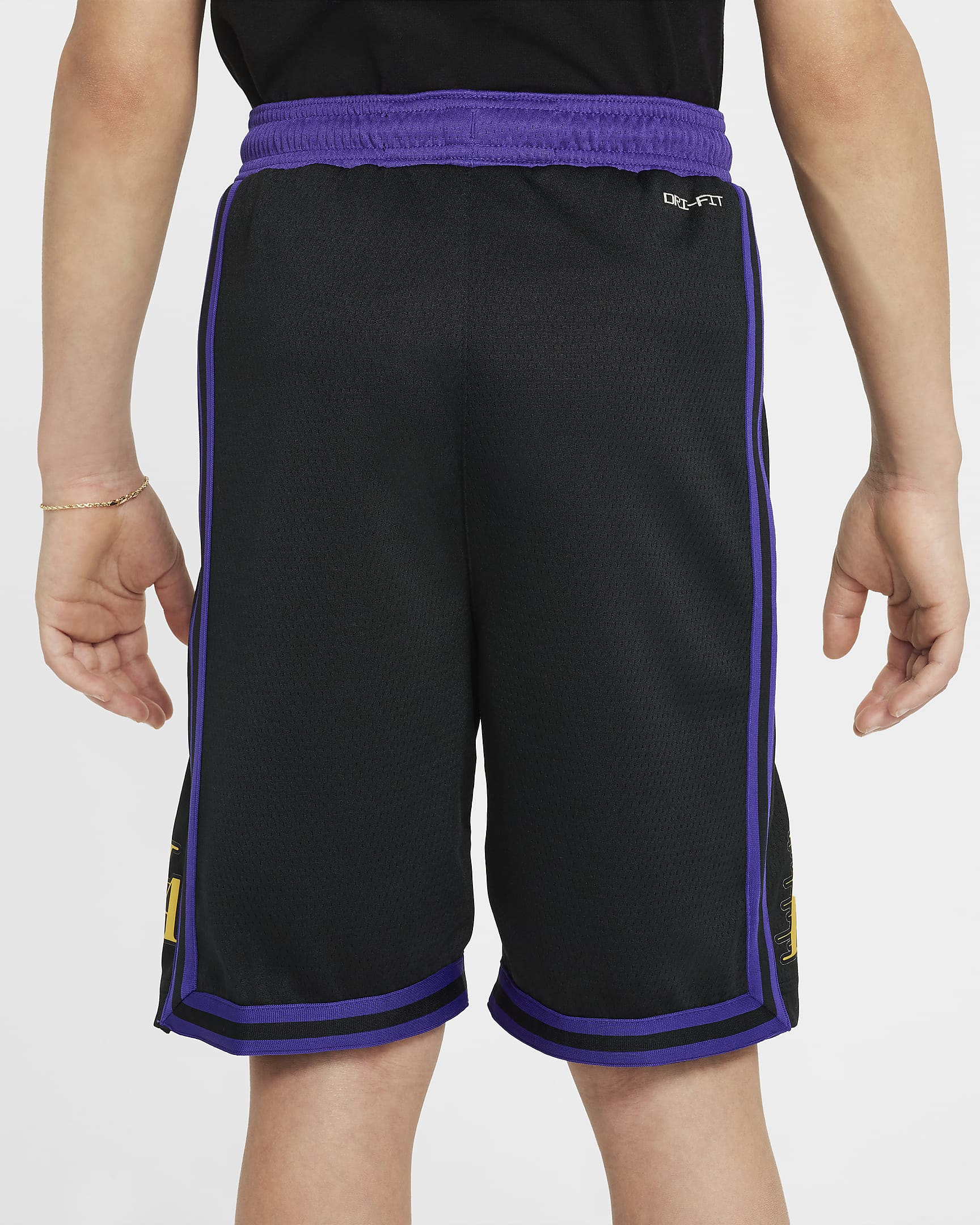 Los Angeles Lakers 2023/24 City Edition Older Kids' Nike Dri-FIT NBA Swingman Shorts - Black