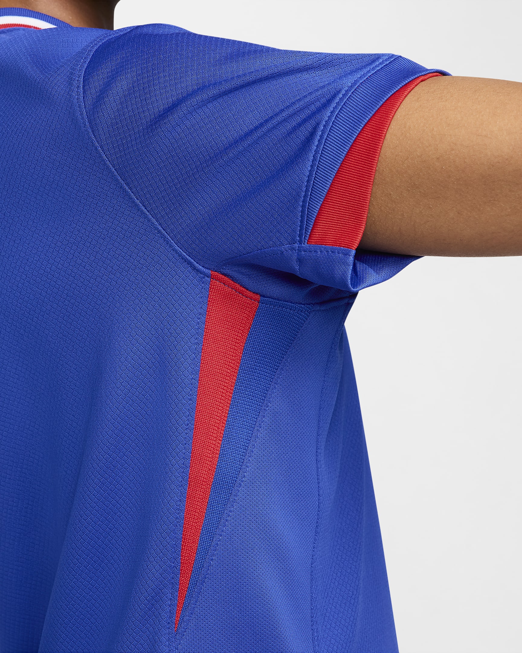 FFF (férficsapat) 2024/25 Stadium hazai Nike Dri-FIT női replika futballmez - Bright Blue/University Red/Fehér