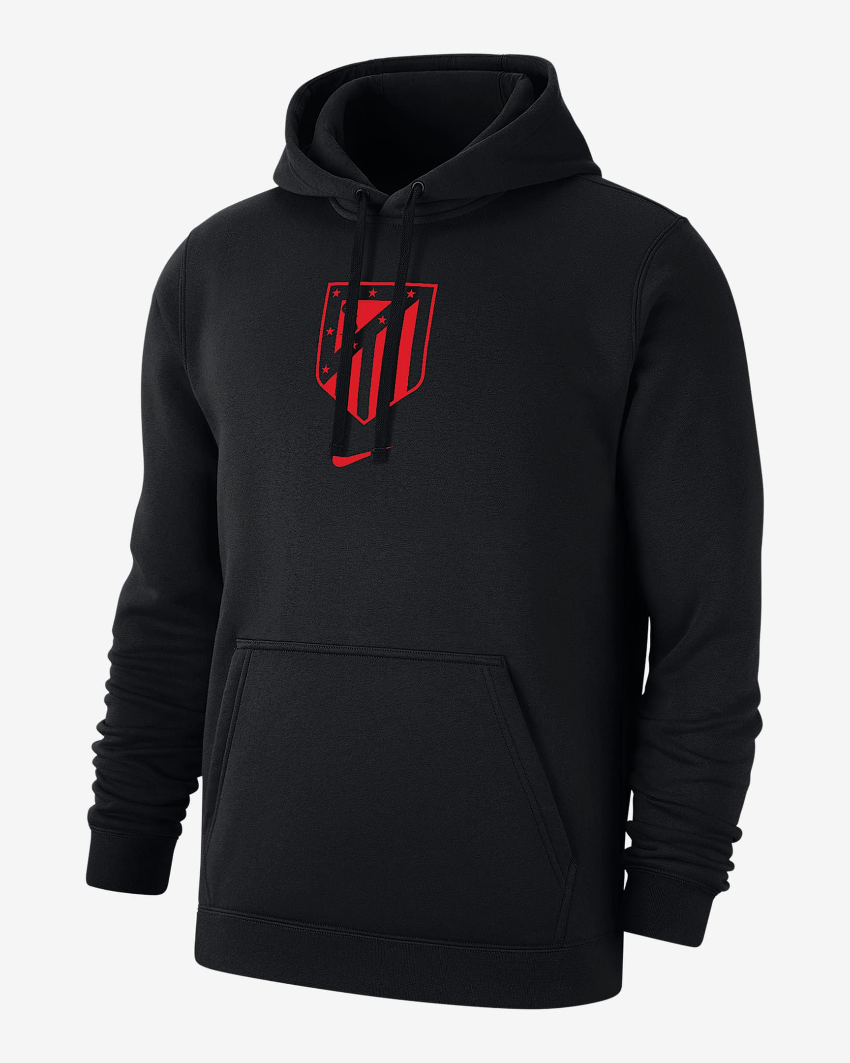 Atlético Madrid Club Men's Nike Soccer Fleece Pullover Hoodie - Black