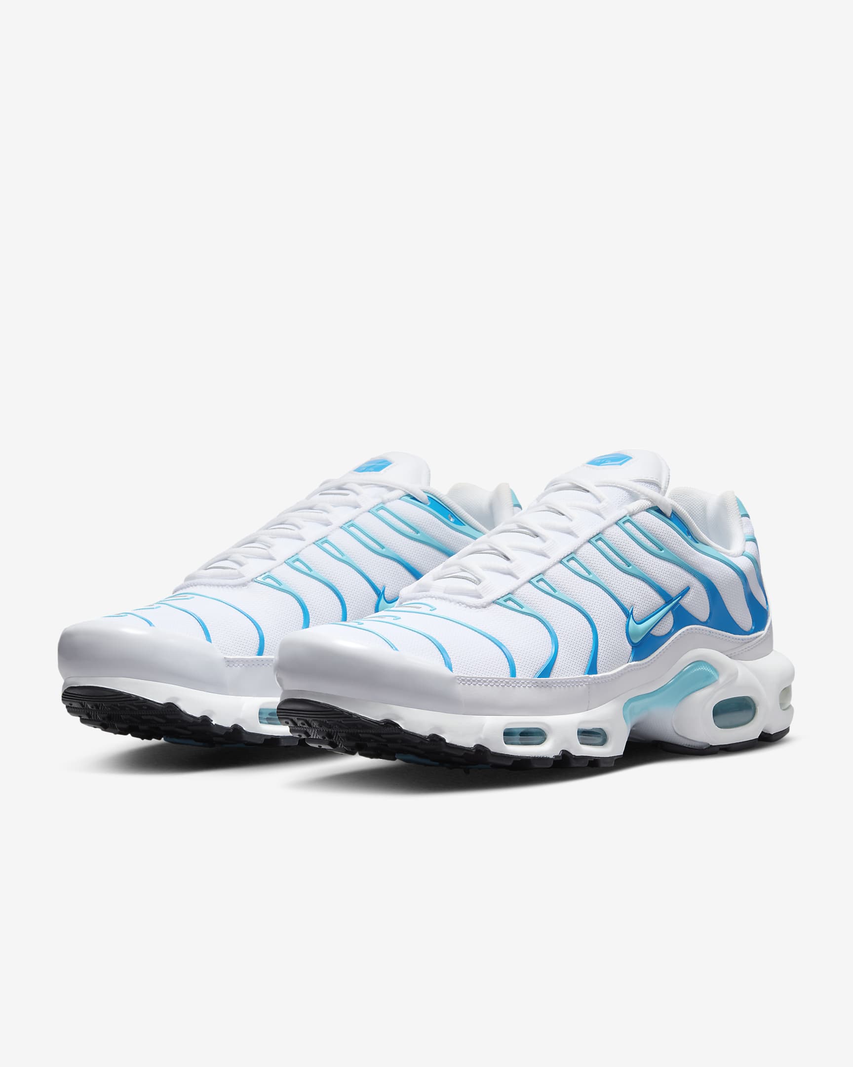 รองเท้าผู้ชาย Nike Air Max Plus - ขาว/Reflect Silver/ดำ/Polarized Blue